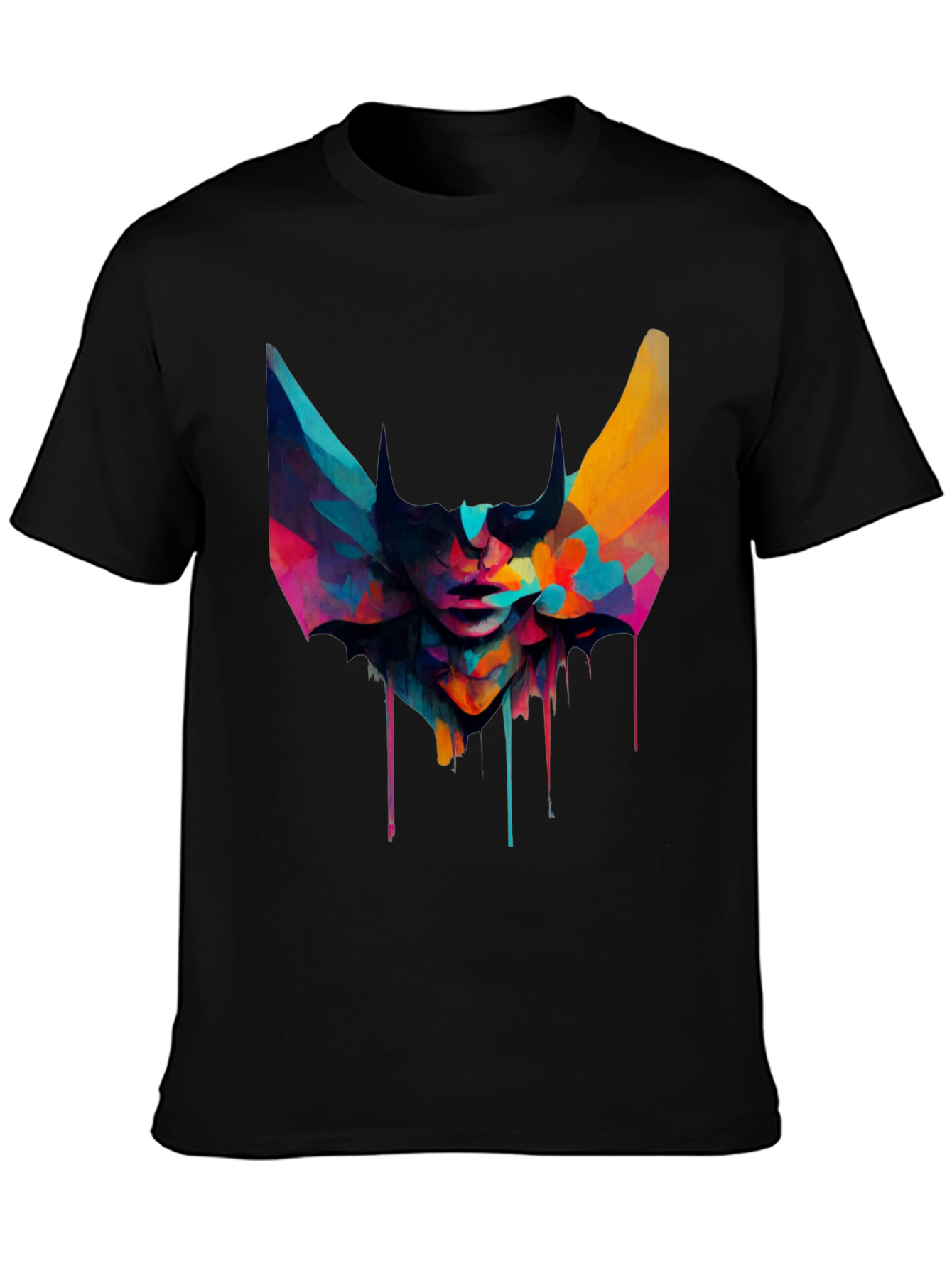 Black Abstract Art Graphic Tee - Modern Unisex T-Shirt view 3