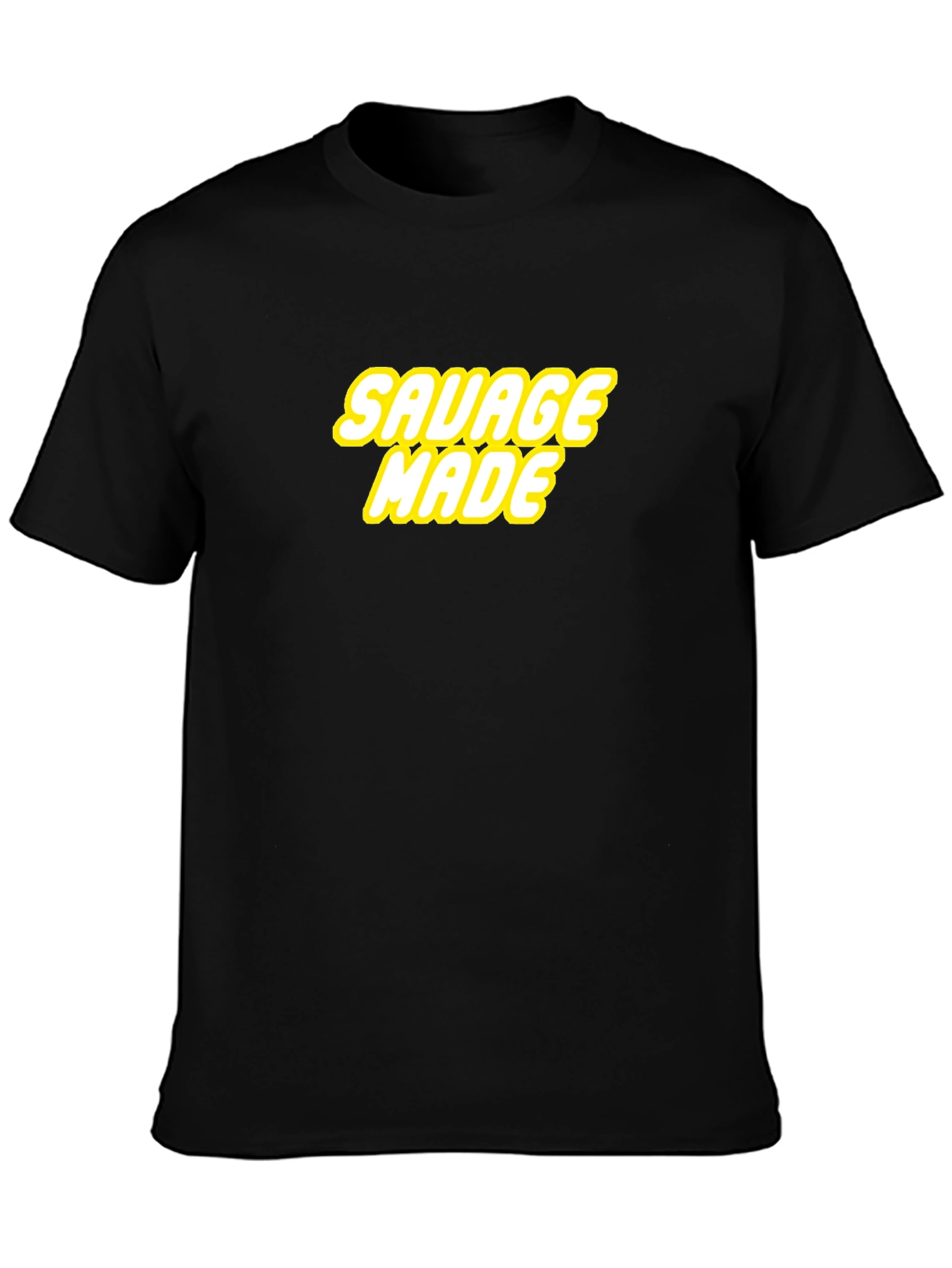Black Savage Made Graphic Tee - Bold Statement Shirt view 3