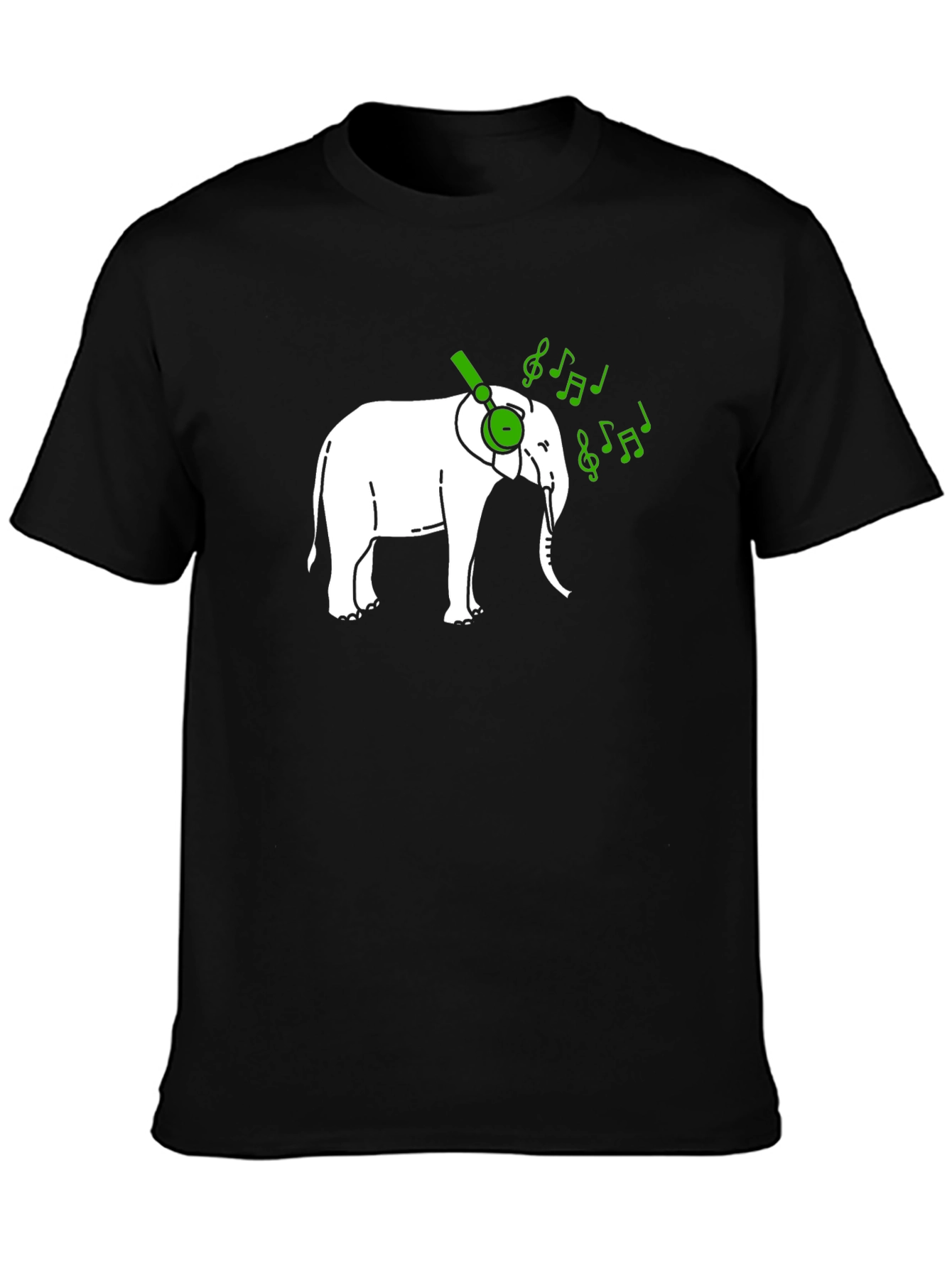 Black Musical Elephant T-Shirt - Hear the Beat! view 3