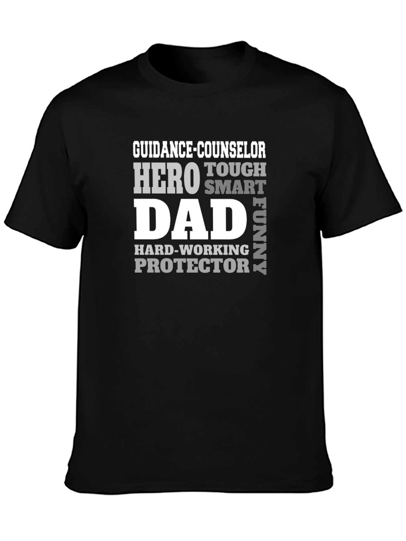Black Guidance Counselor Dad Hero T-Shirt view 3