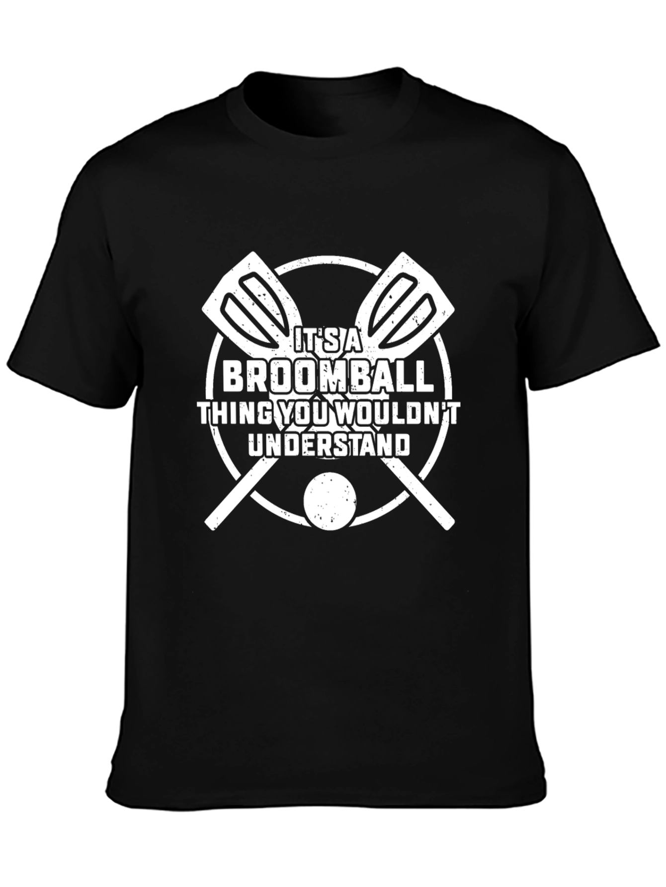 Black Broomball Thing You Wouldn't Understand Black T-Shirt view 3