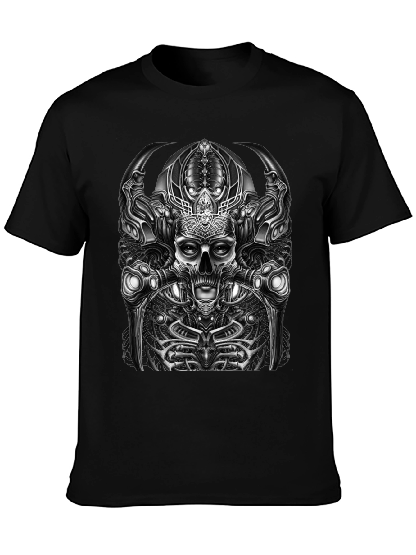 Black Skull Graphic T-Shirt - Dark & Edgy Style view 3