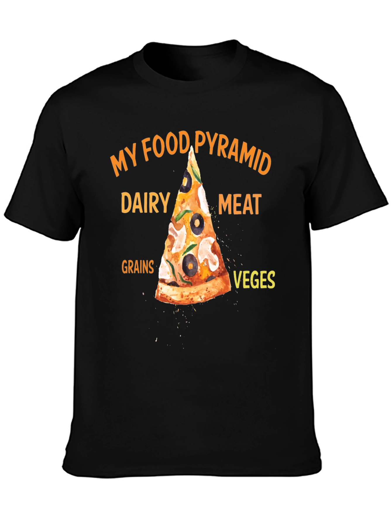 My Food Pyramid Pizza T-Shirt - 3