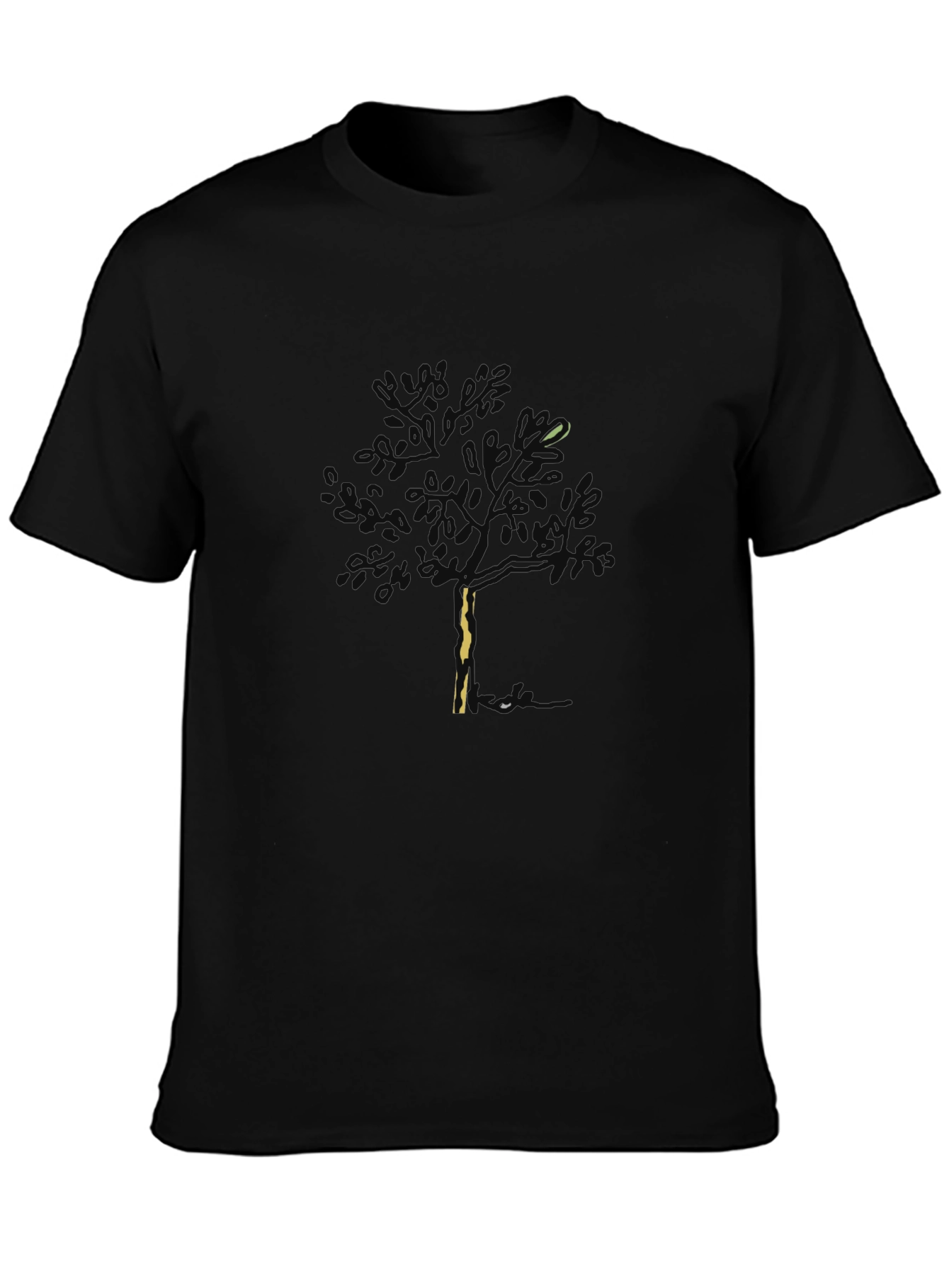 Men's Tree Graphic Black T-Shirt - 3