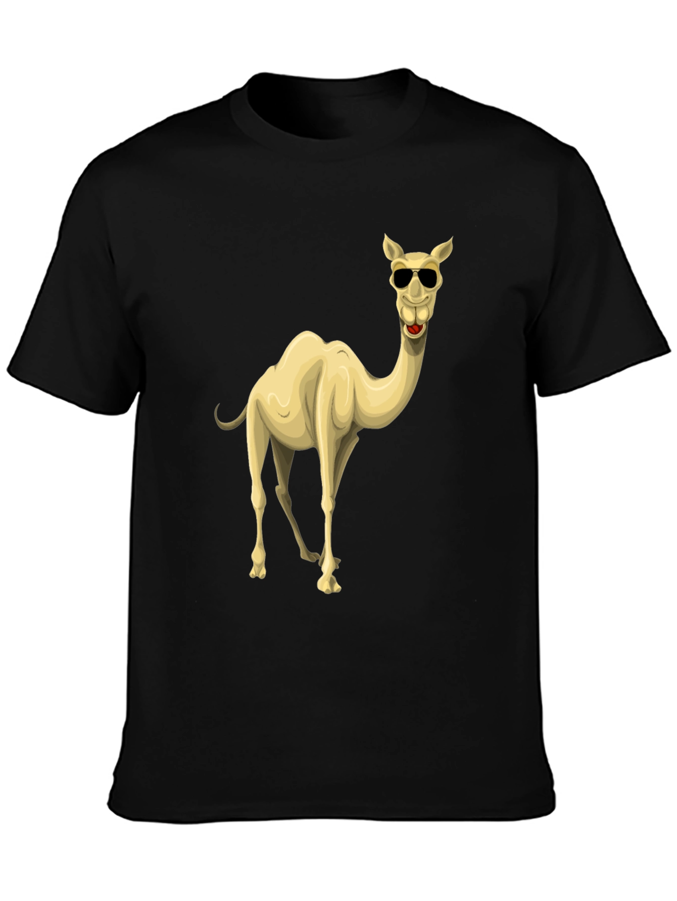 Black Cool Camel Black Graphic T-Shirt view 3