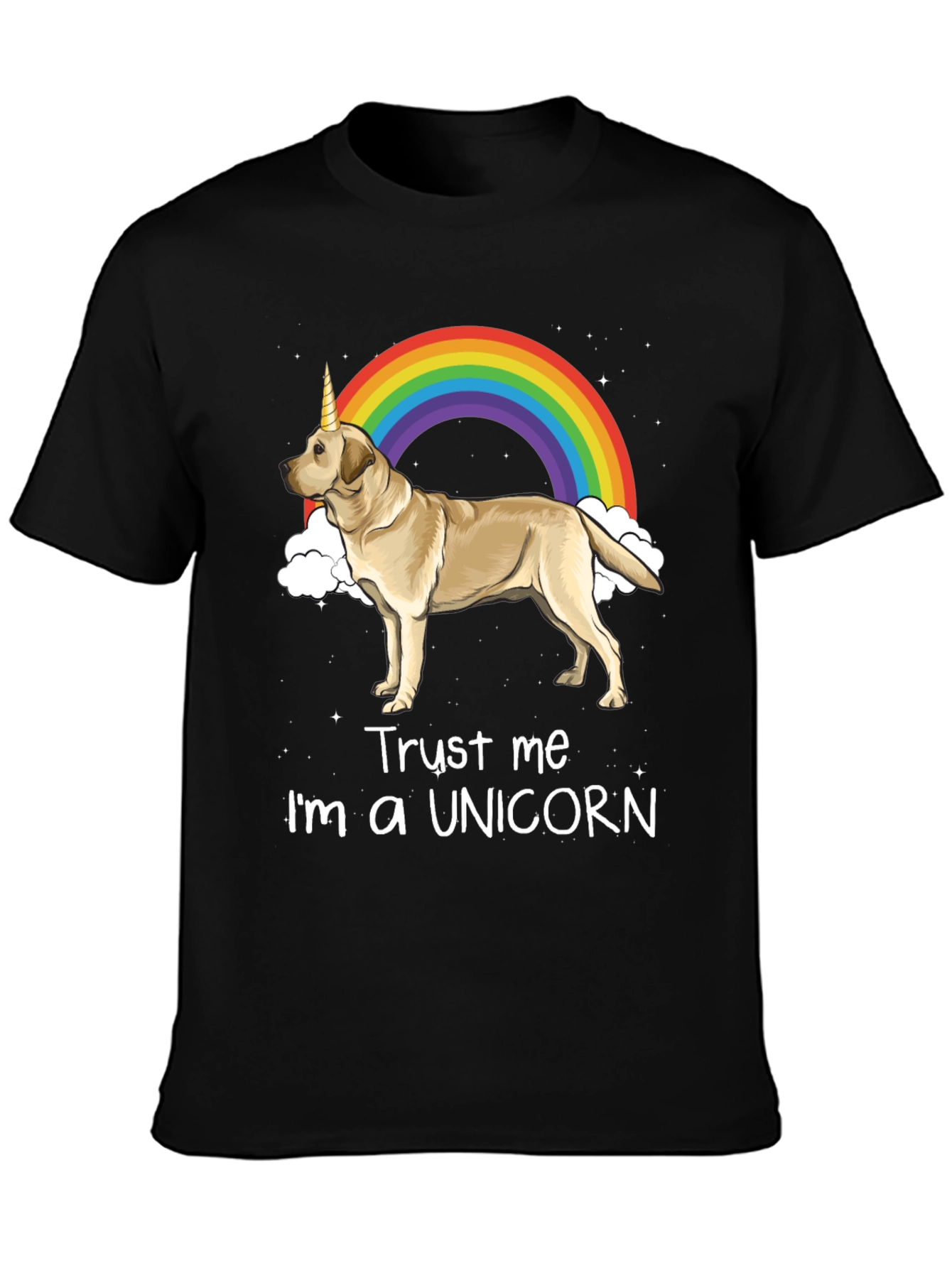 Black Unicorn Dog T-Shirt - Trust Me, I'm a Unicorn! view 3