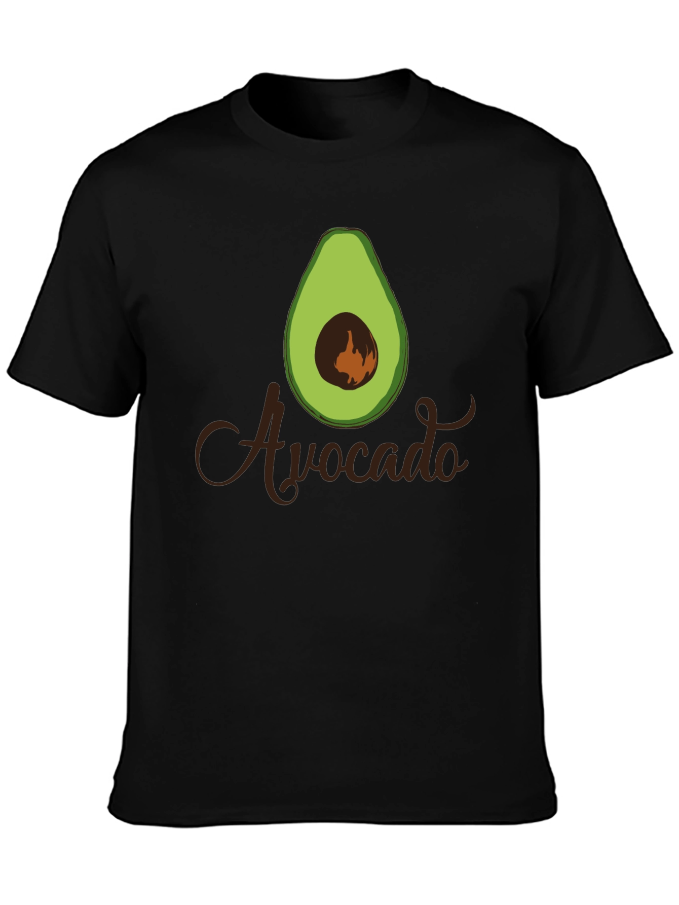 Black Avocado Graphic Black T-Shirt view 3