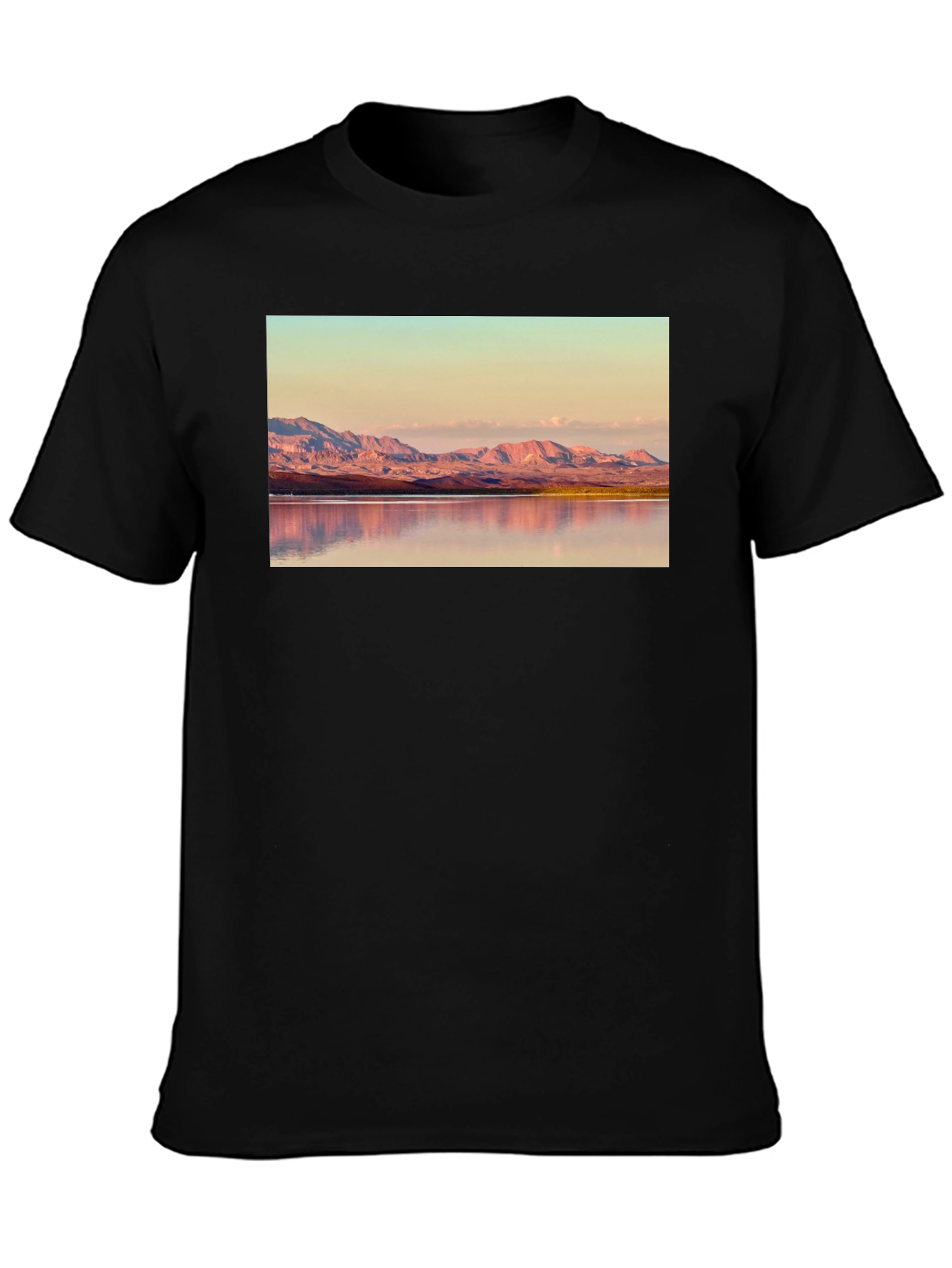Black Mountain Lake Graphic T-Shirt view 3