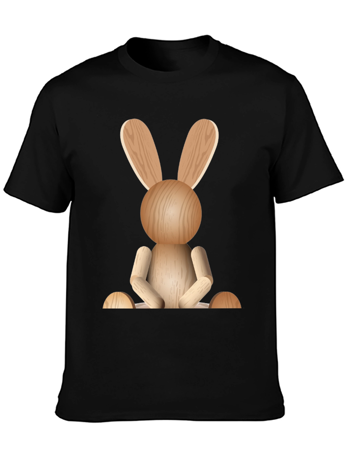 Black Wooden Rabbit T-Shirt view 3