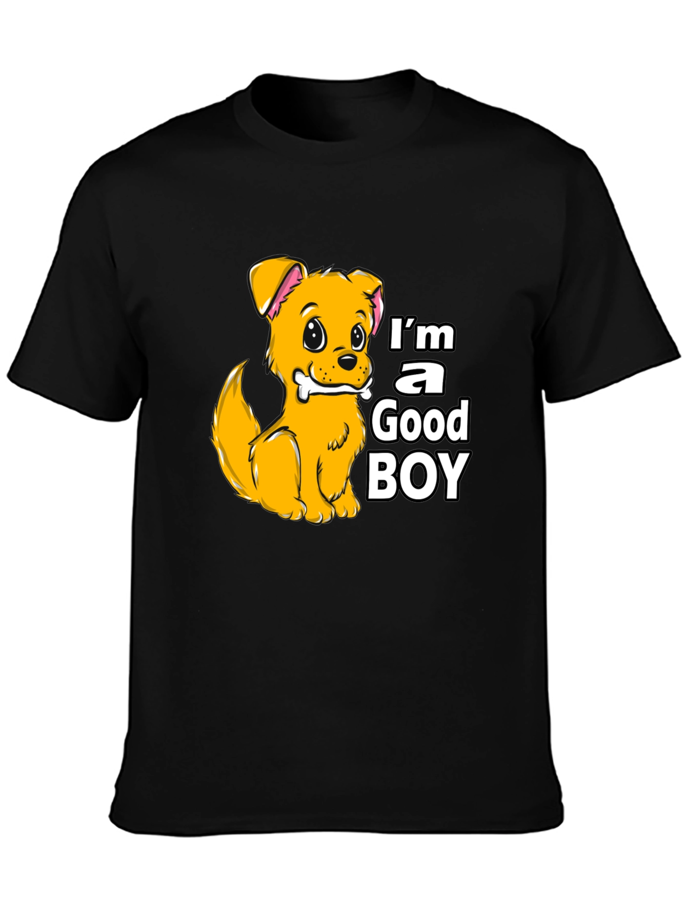 Black I'm a Good Boy Dog T-Shirt view 3