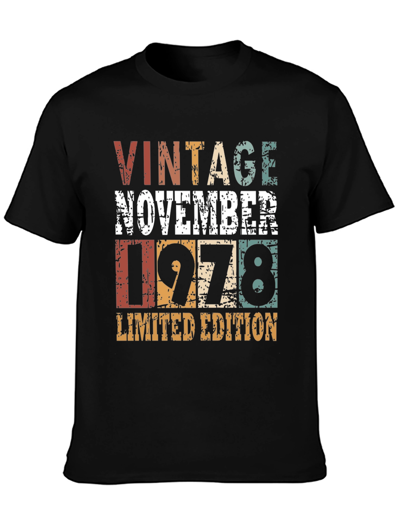 Black Vintage November 1978 Limited Edition T-Shirt view 3