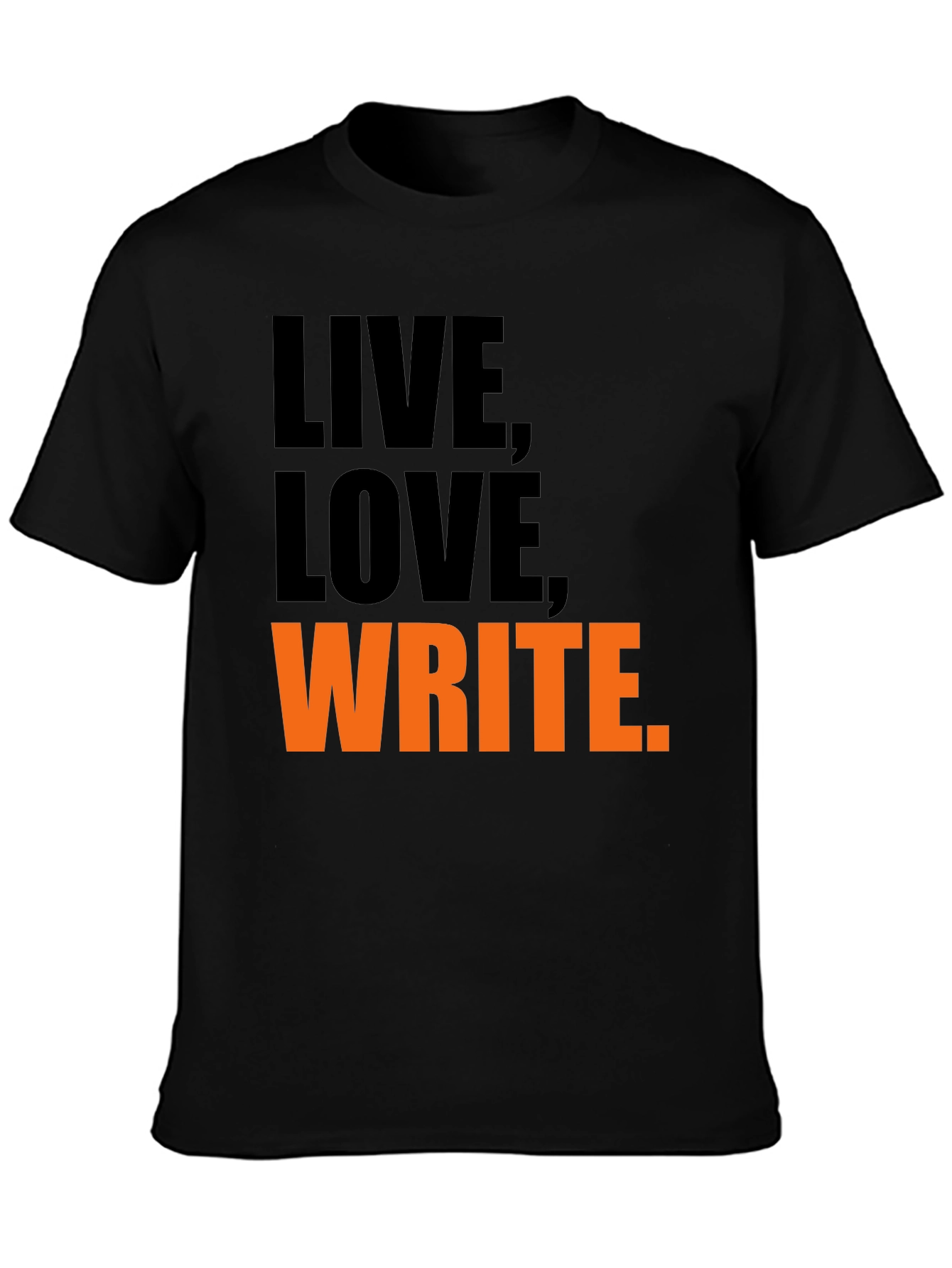 Black Live, Love, Write Graphic Tee view 3