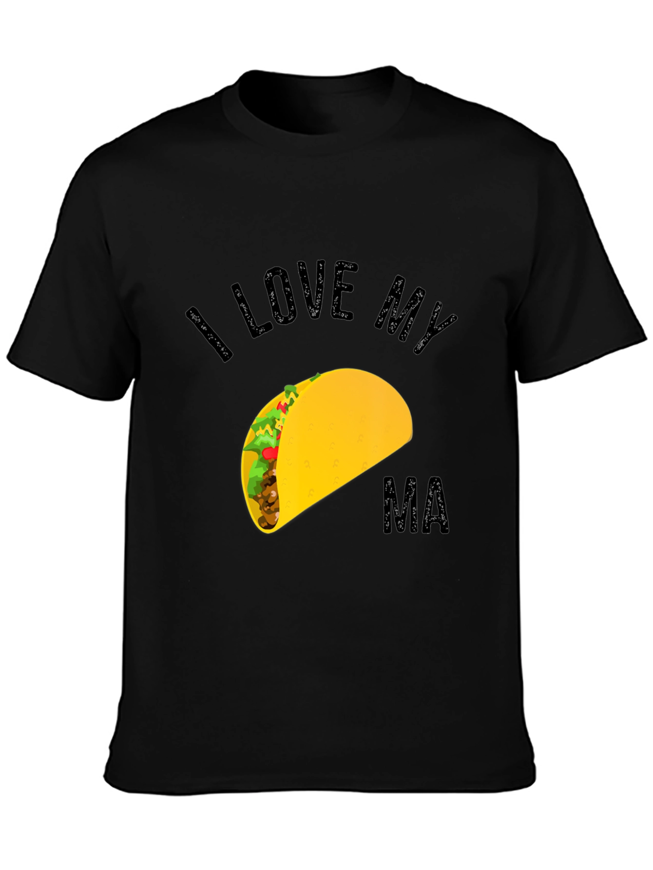 Black I Love My Ma Taco Graphic Tee view 3