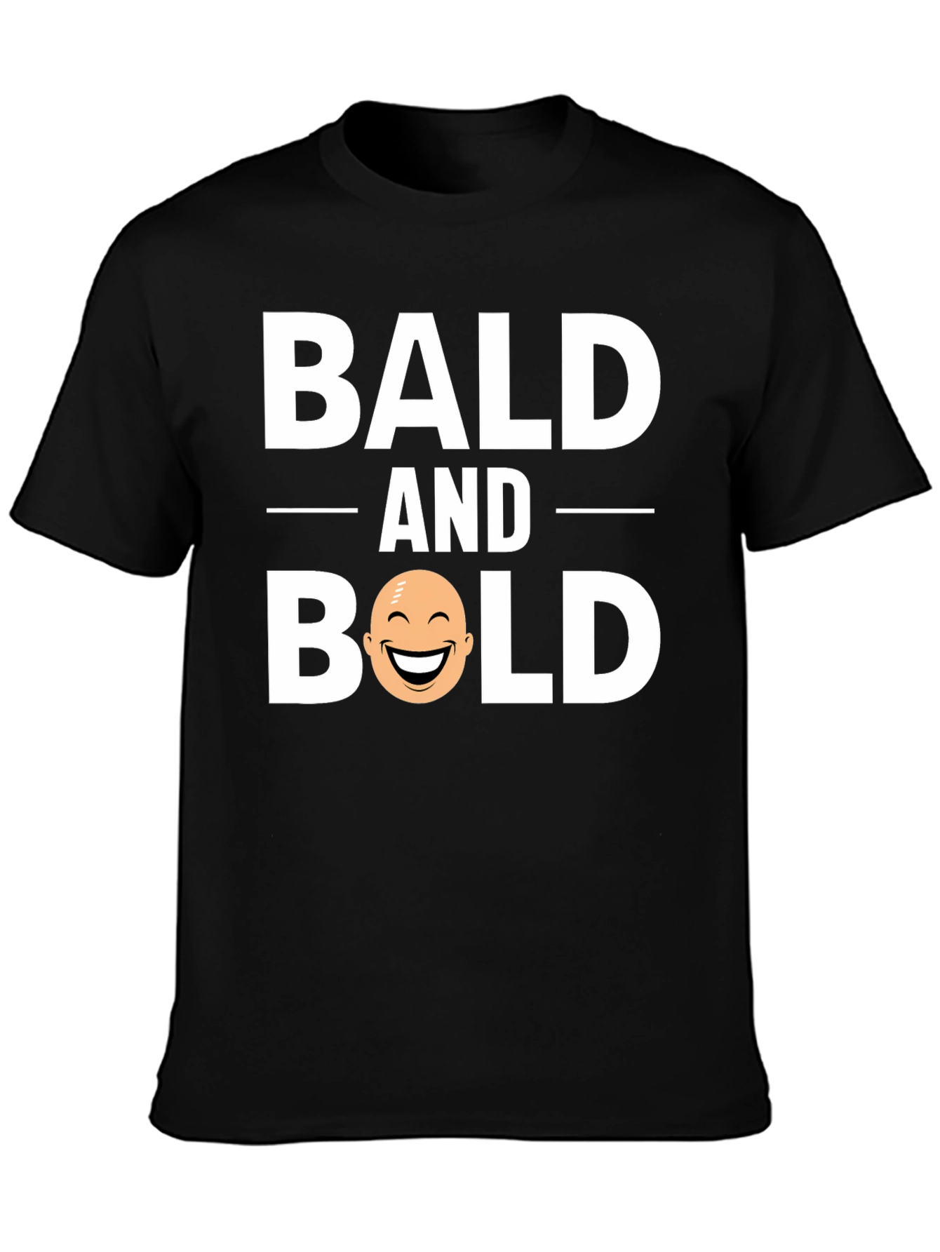 Black Bald and Bold Graphic T-Shirt view 3