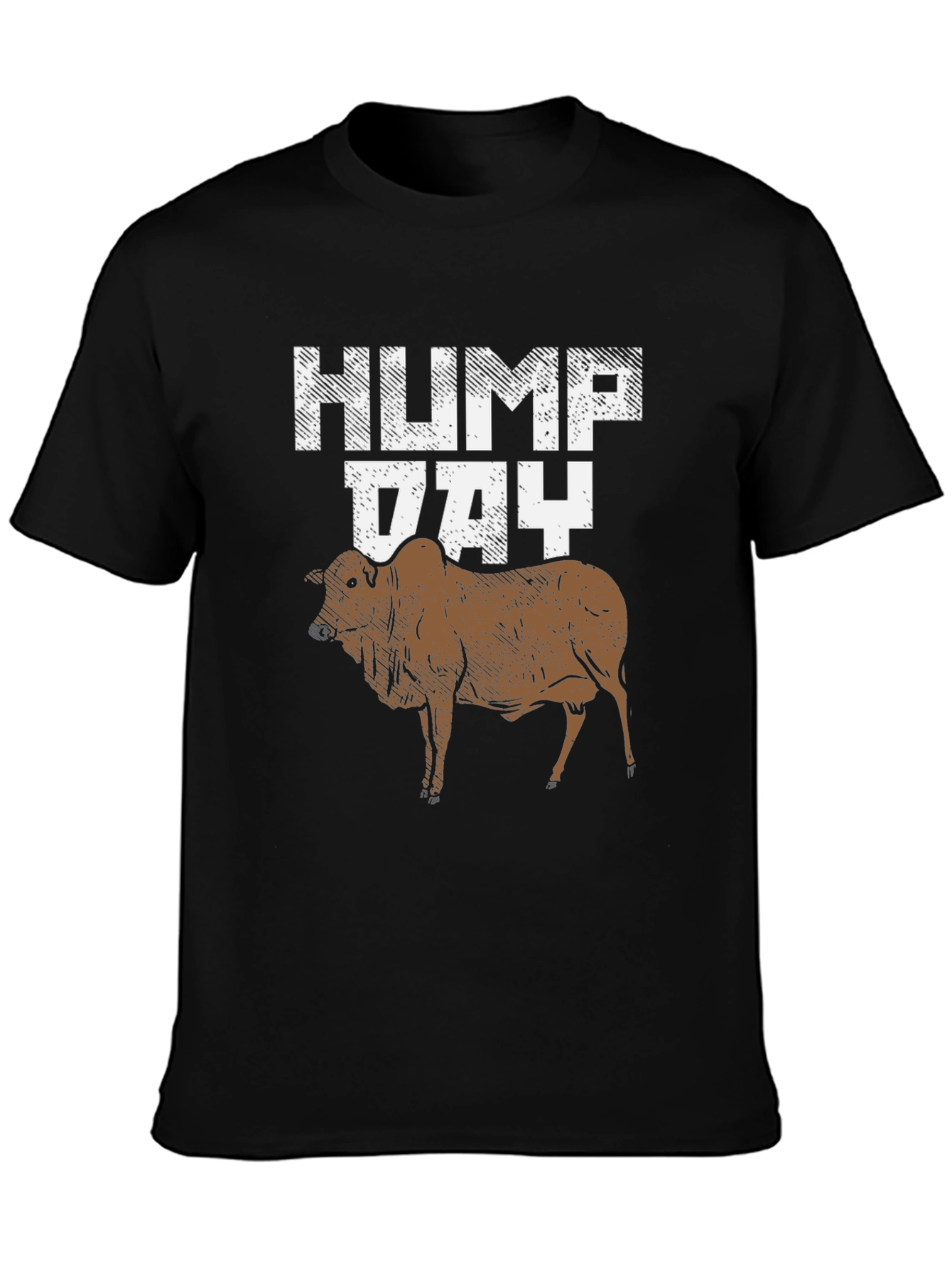 Black Hump Day Bull Graphic T-Shirt view 3