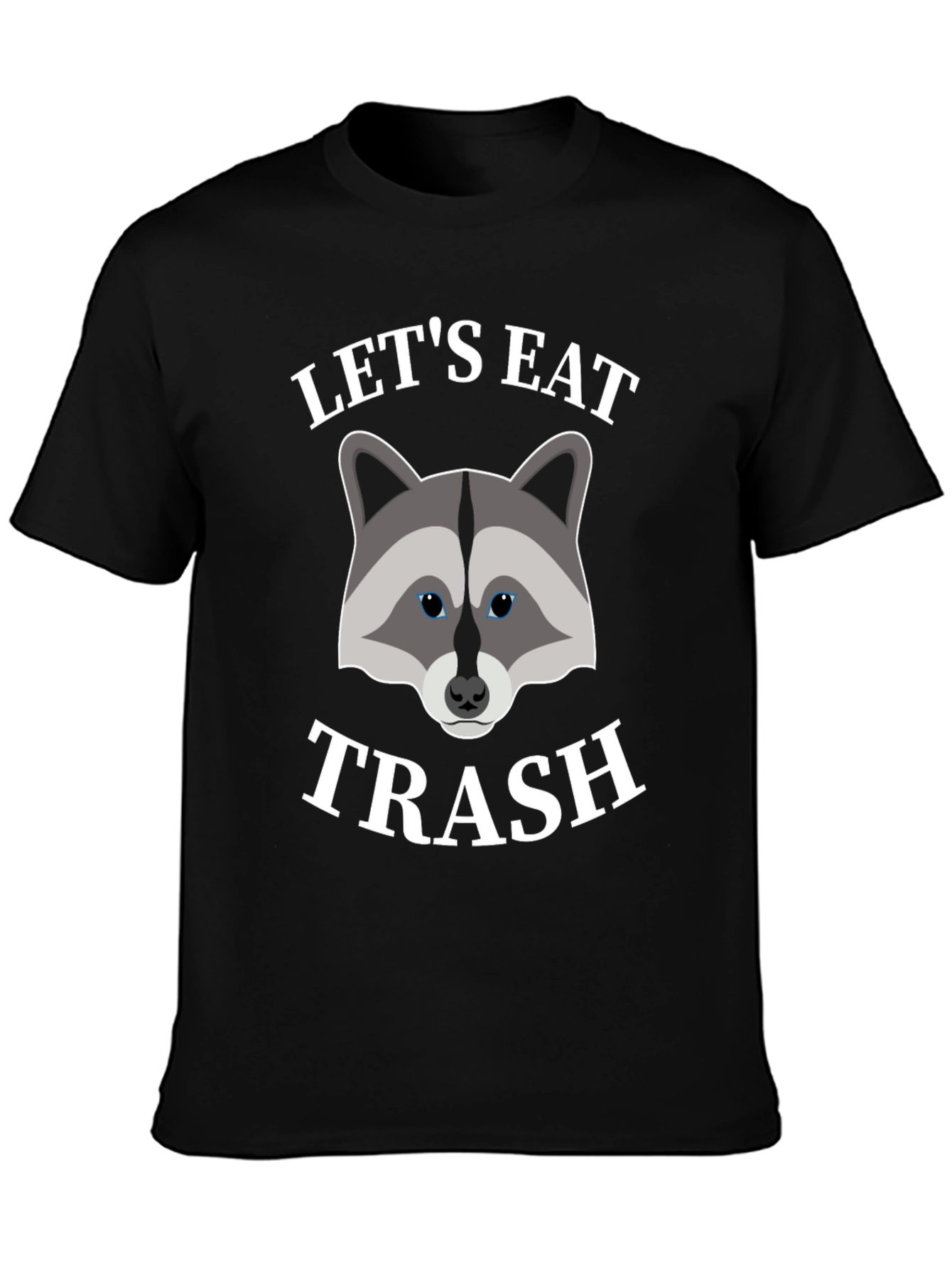 Black Let's Eat Trash Raccoon Graphic Tee view 3