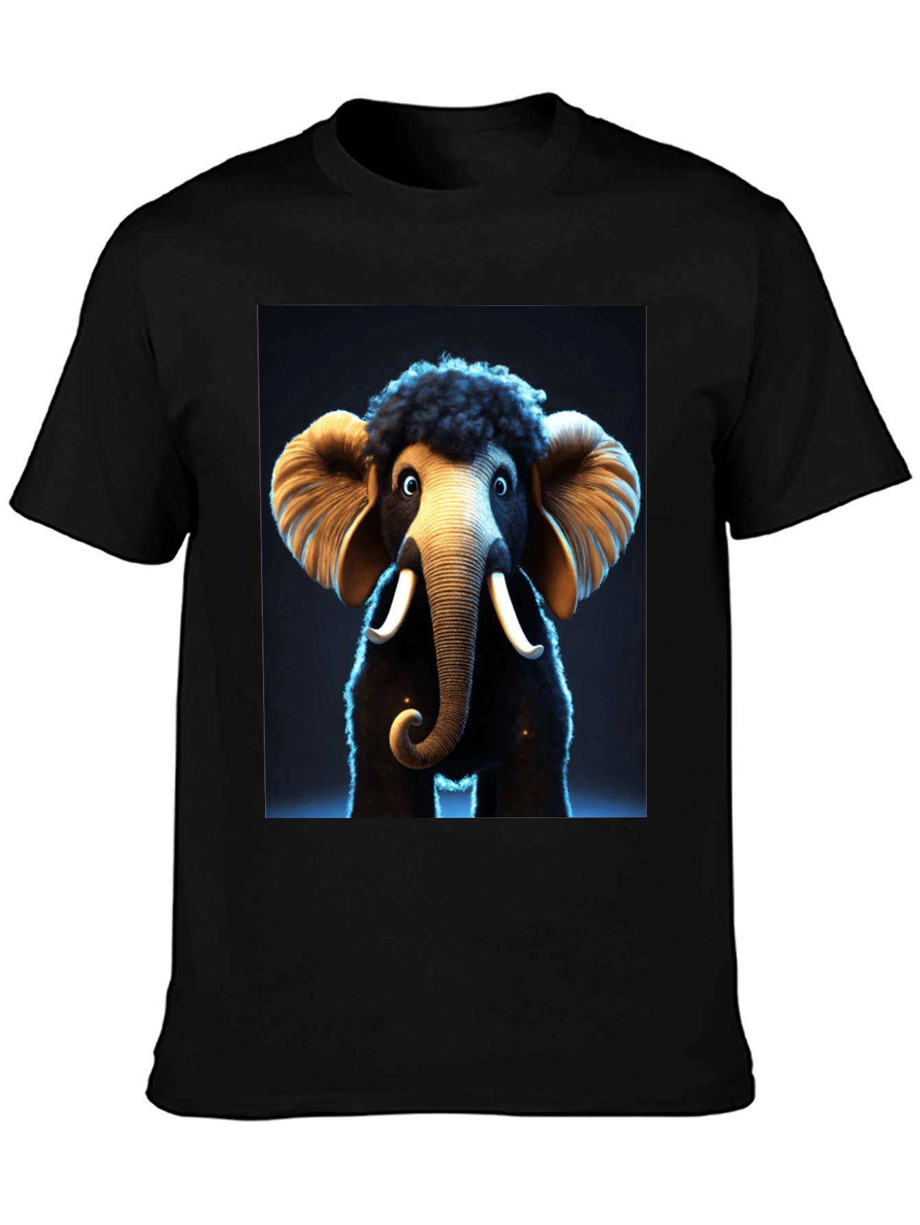 Black Mammoth Graphic Tee - Unique Design, Soft Fabric view 3