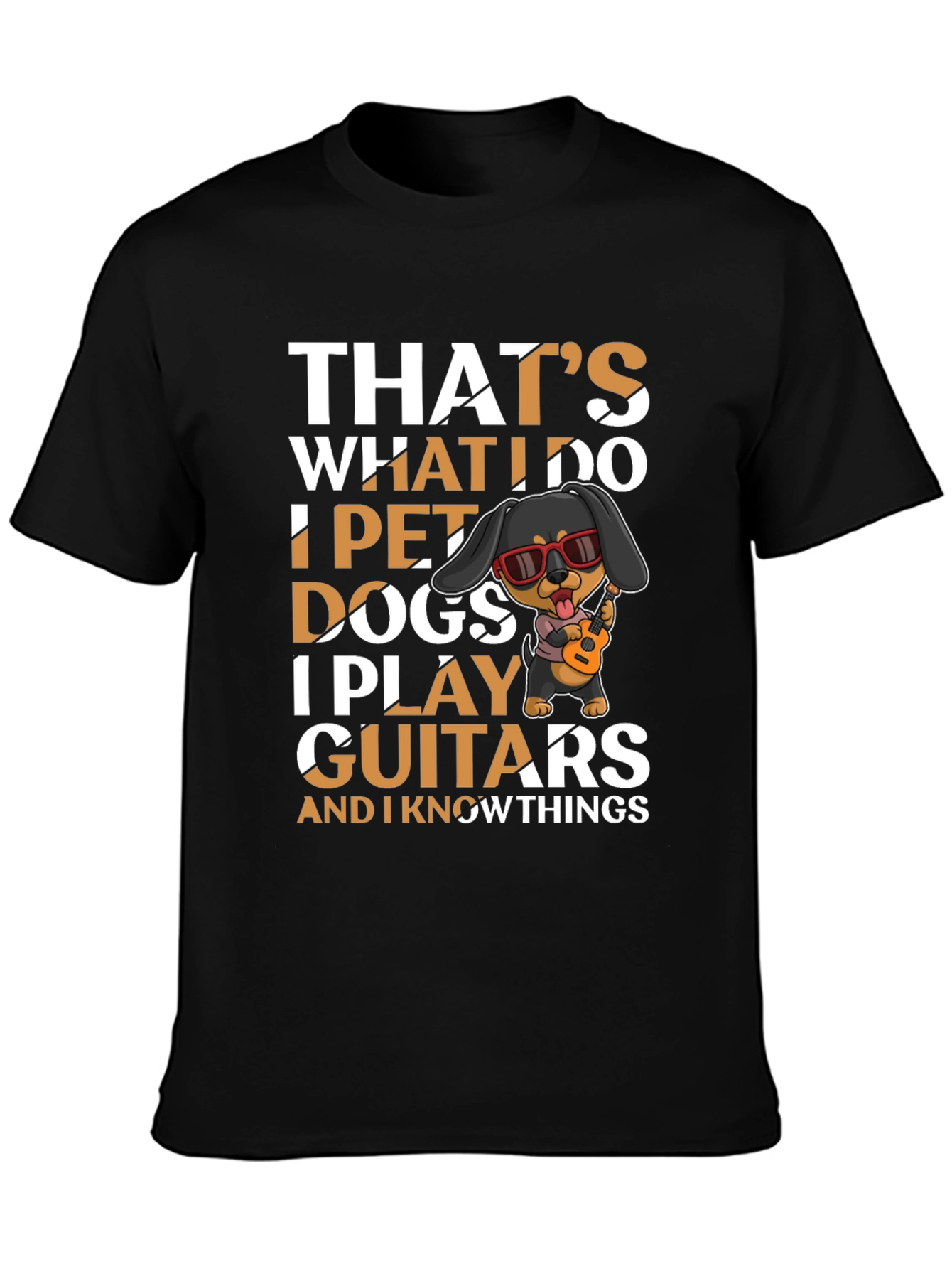 Black Dog Lover T-Shirt - Guitar Player Tee view 3