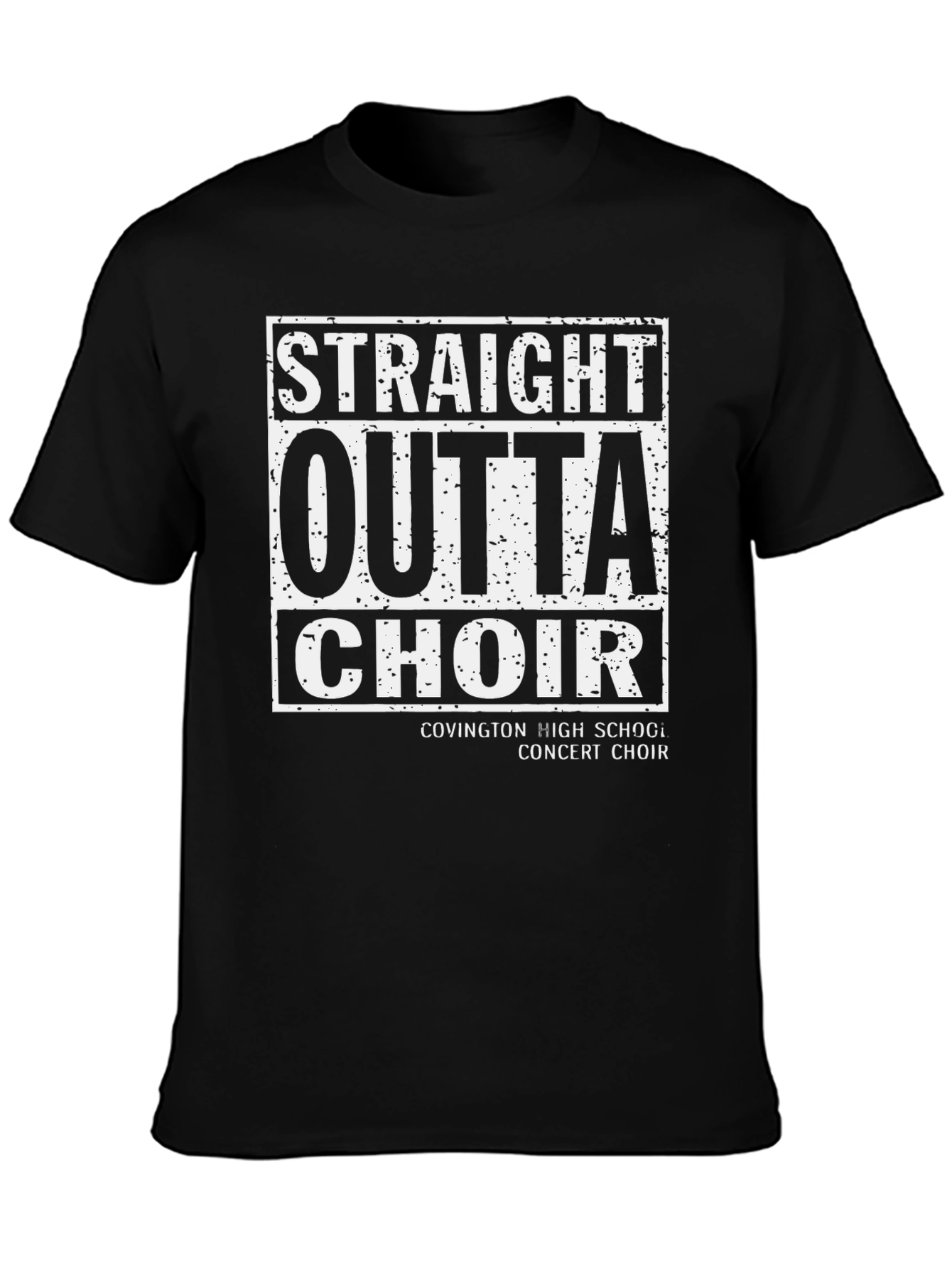 Black Straight Outta Choir Black T-Shirt view 3
