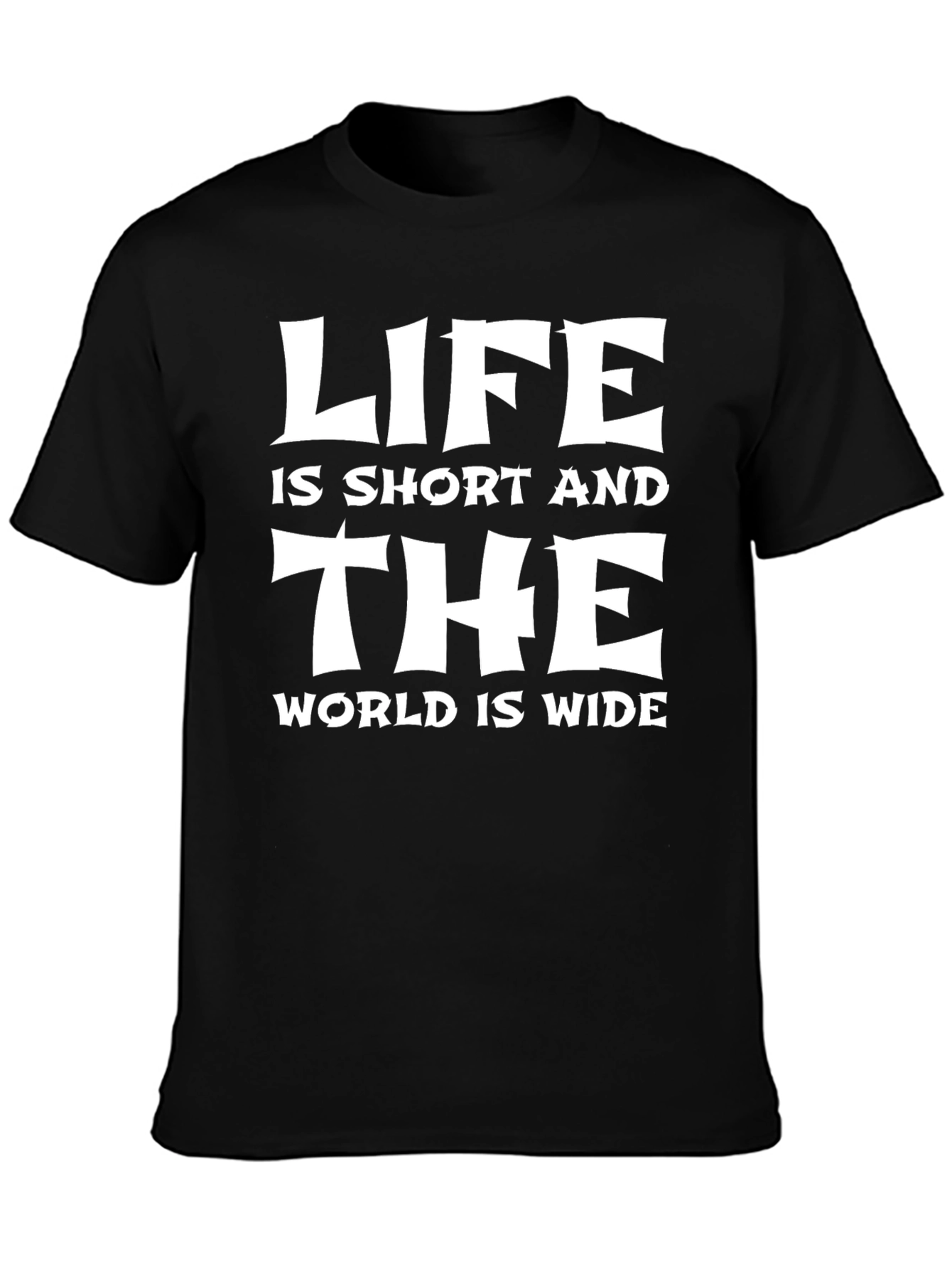 Black Life is Short T-Shirt: Inspiring Graphic Tee view 3