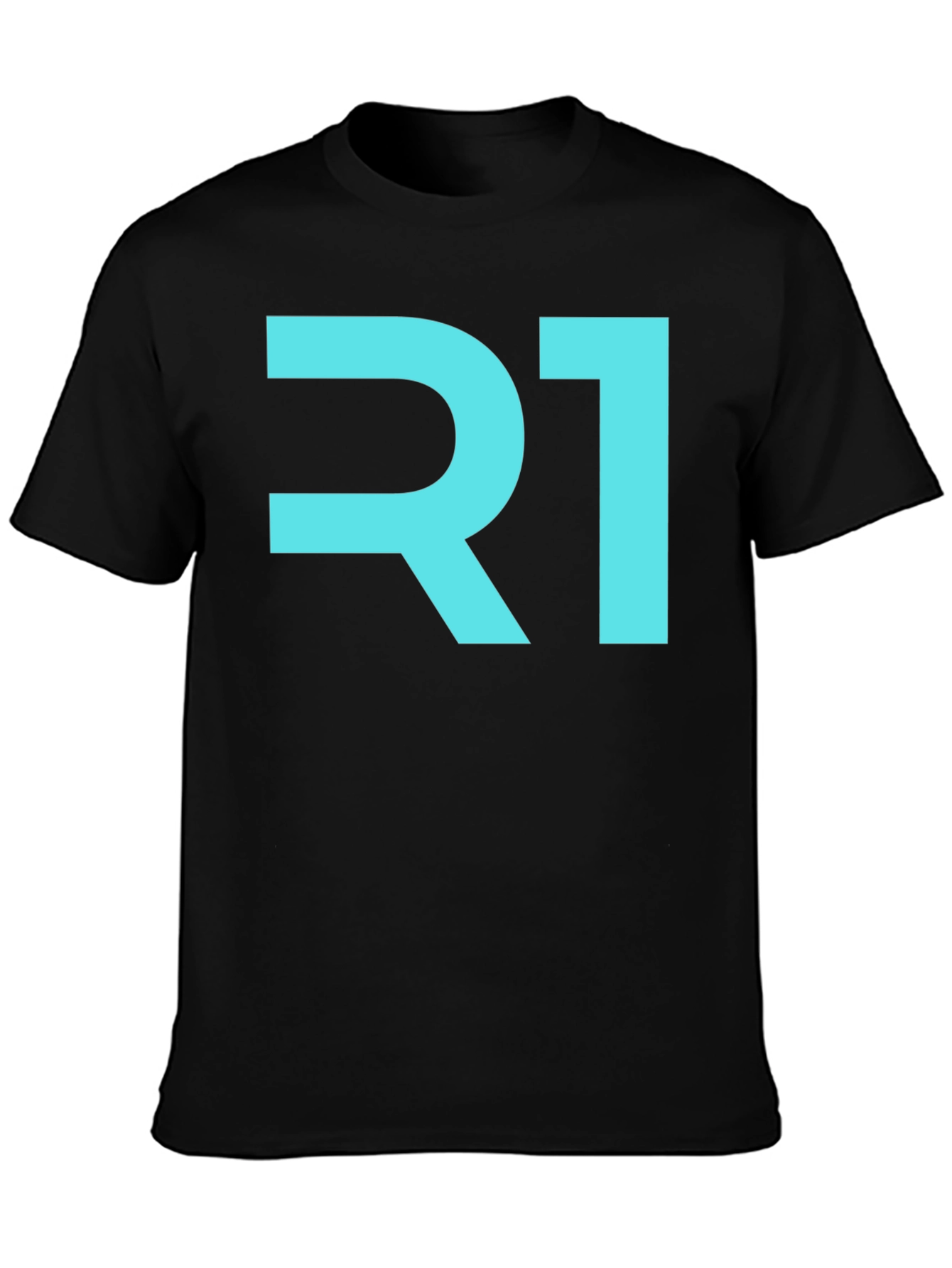 Black R1 Graphic Tee - Modern Black T-Shirt view 3