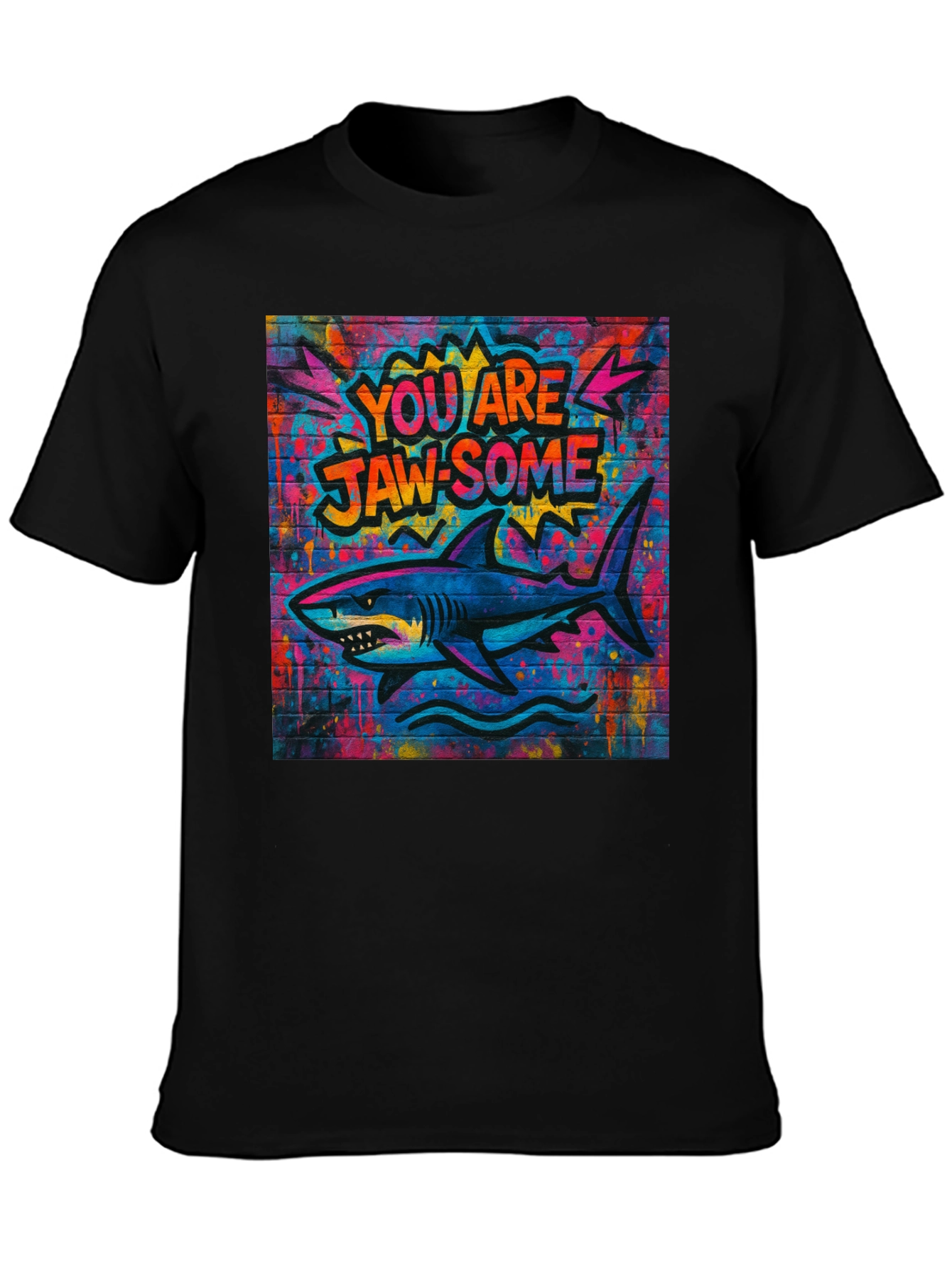 Black Jaw-some Shark Graphic Tee - Urban Streetwear view 3