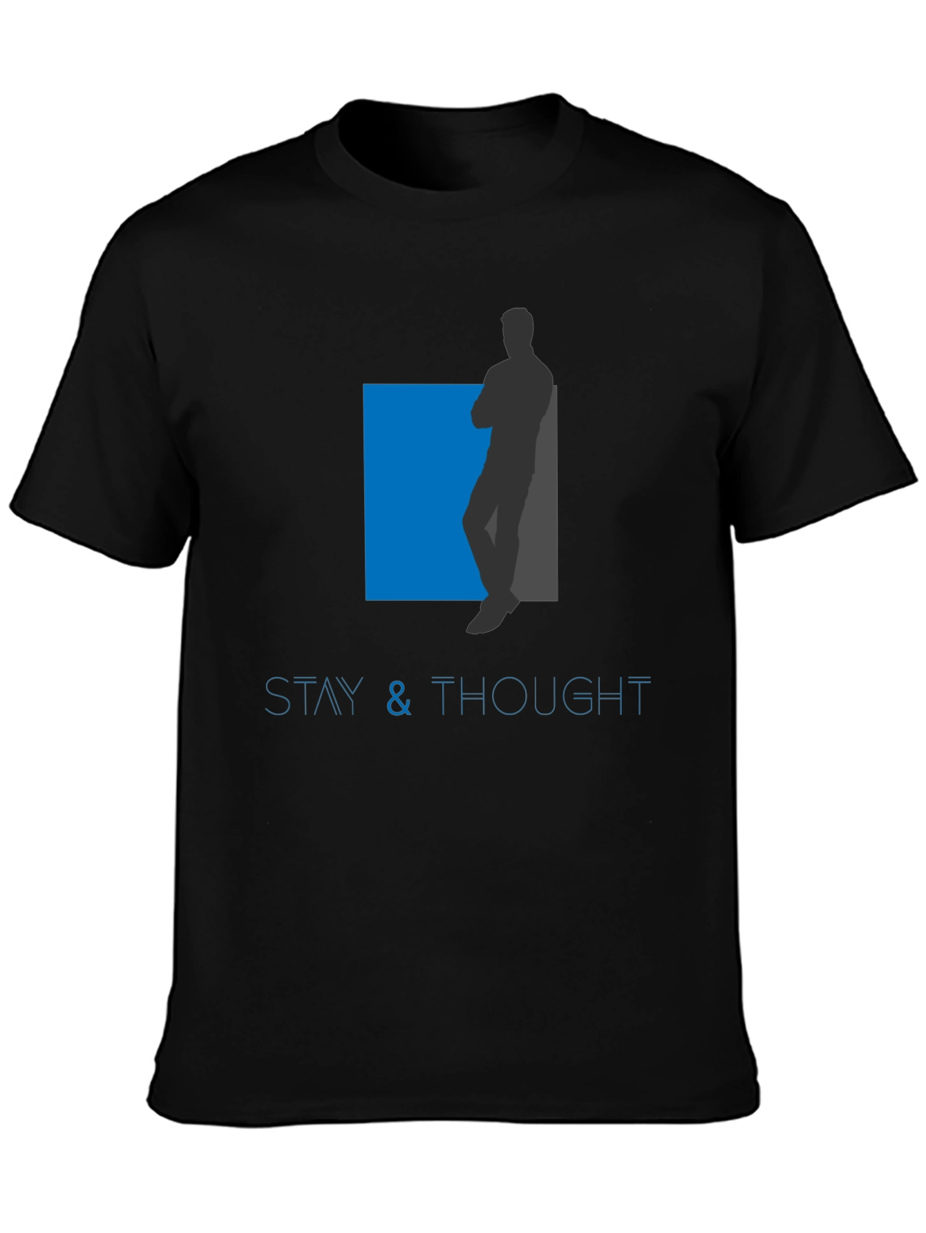 Black Stay & Thought Graphic T-Shirt - Relaxed Style view 3