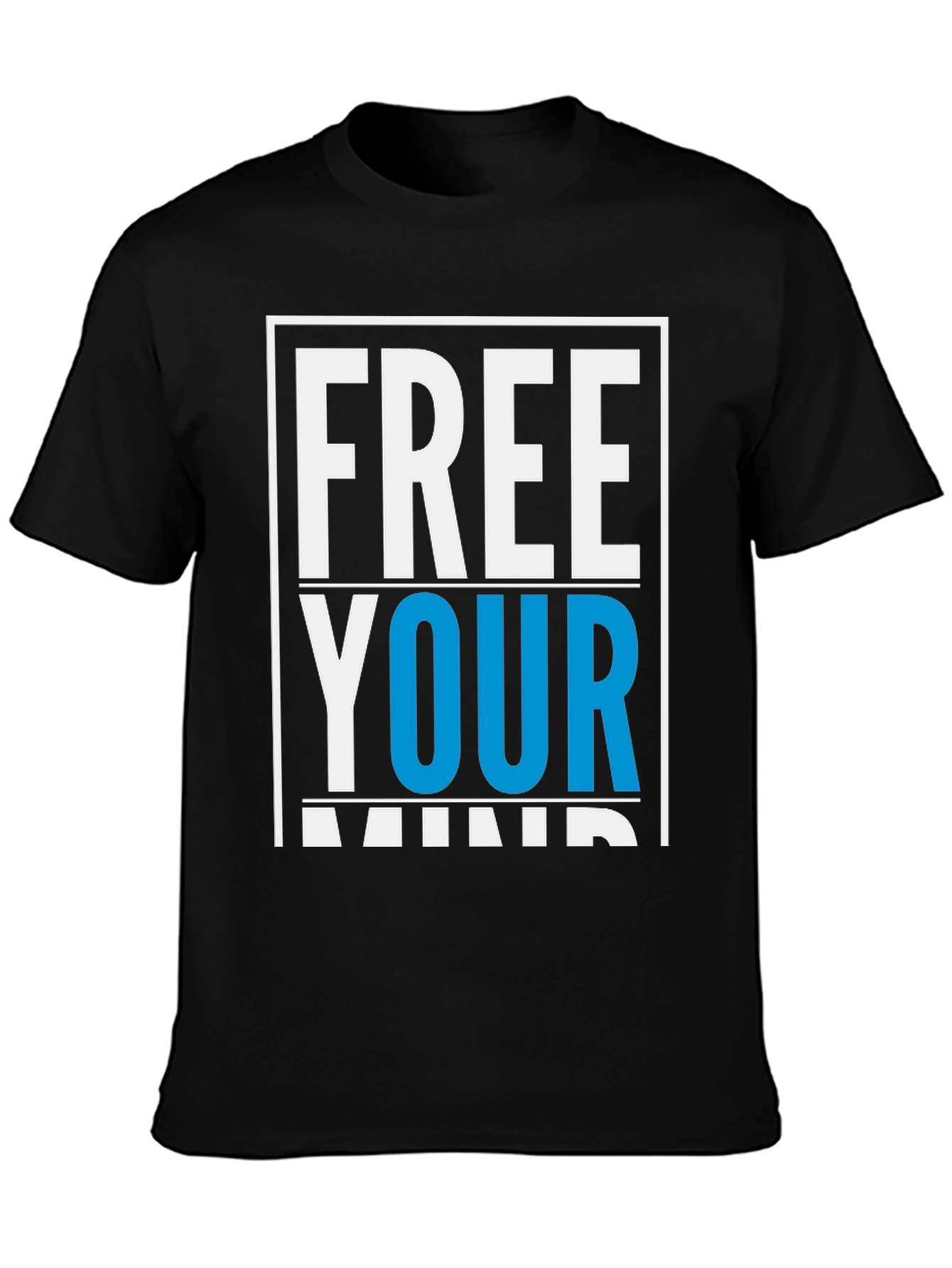 Black Free Your Mind Graphic T-Shirt - Black view 3