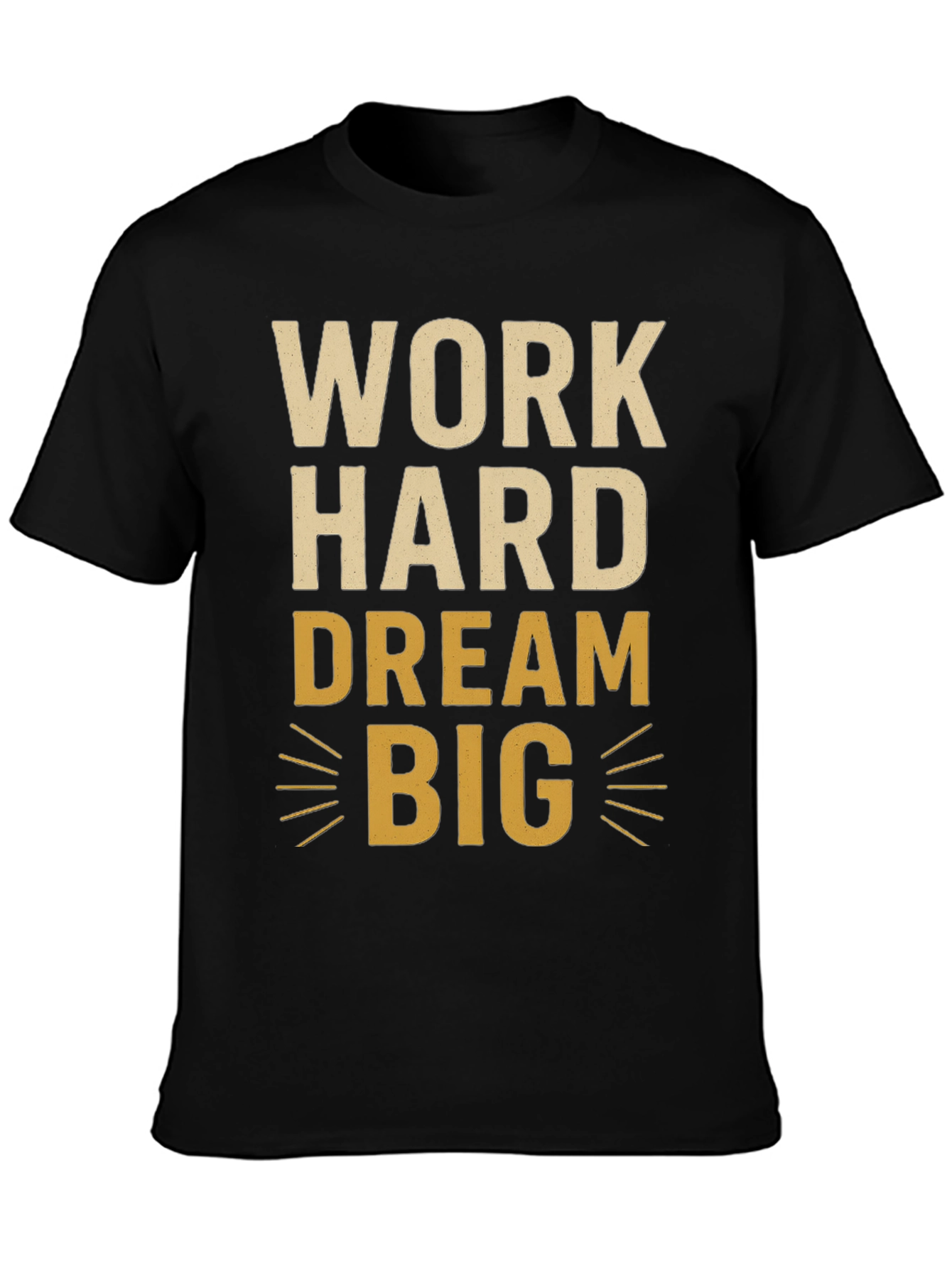 Black Work Hard Dream Big Graphic Tee view 3