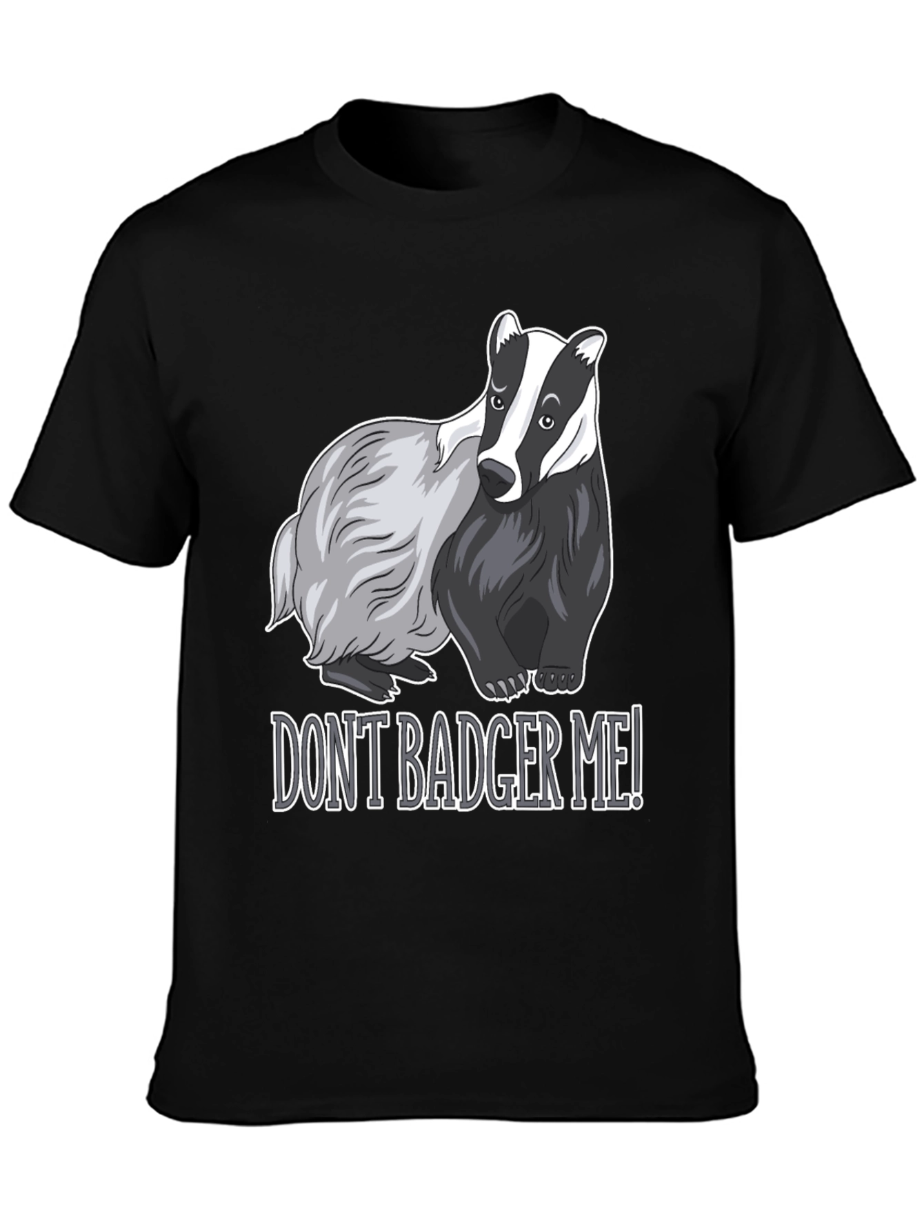 Black Don't Badger Me! Graphic T-Shirt - Black view 3