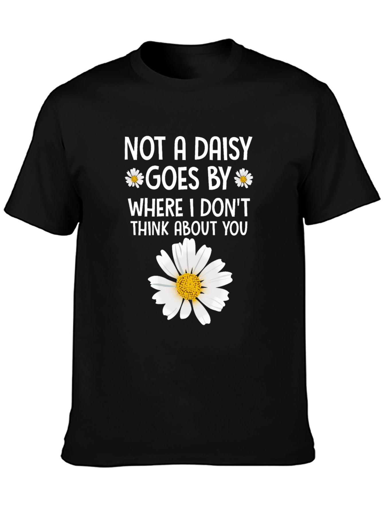 Black Daisy Graphic T-Shirt - "Not a Daisy Goes By..." view 3