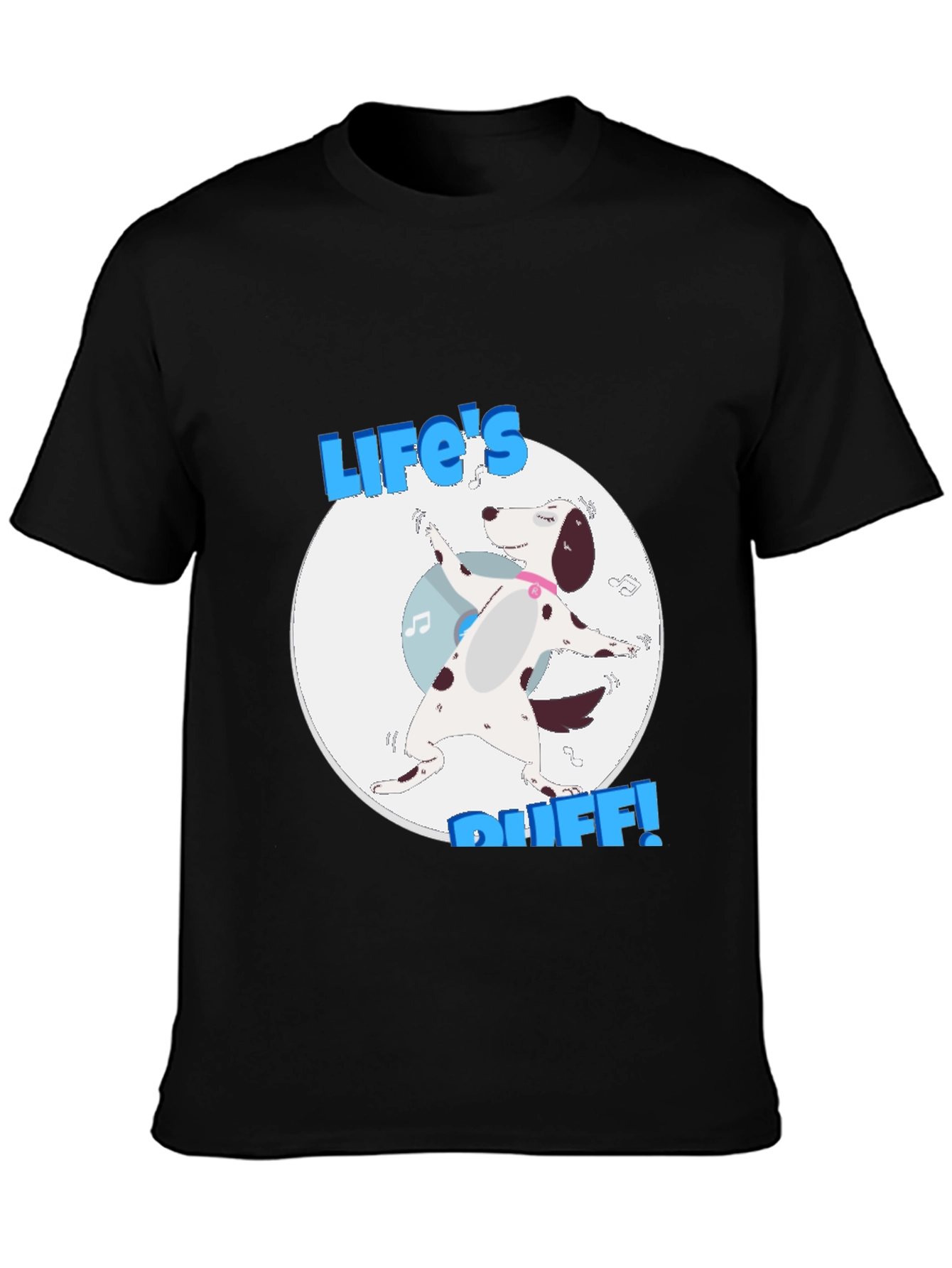 Black Life's Ruff T-Shirt - Dalmatian Dog Graphic Tee view 3