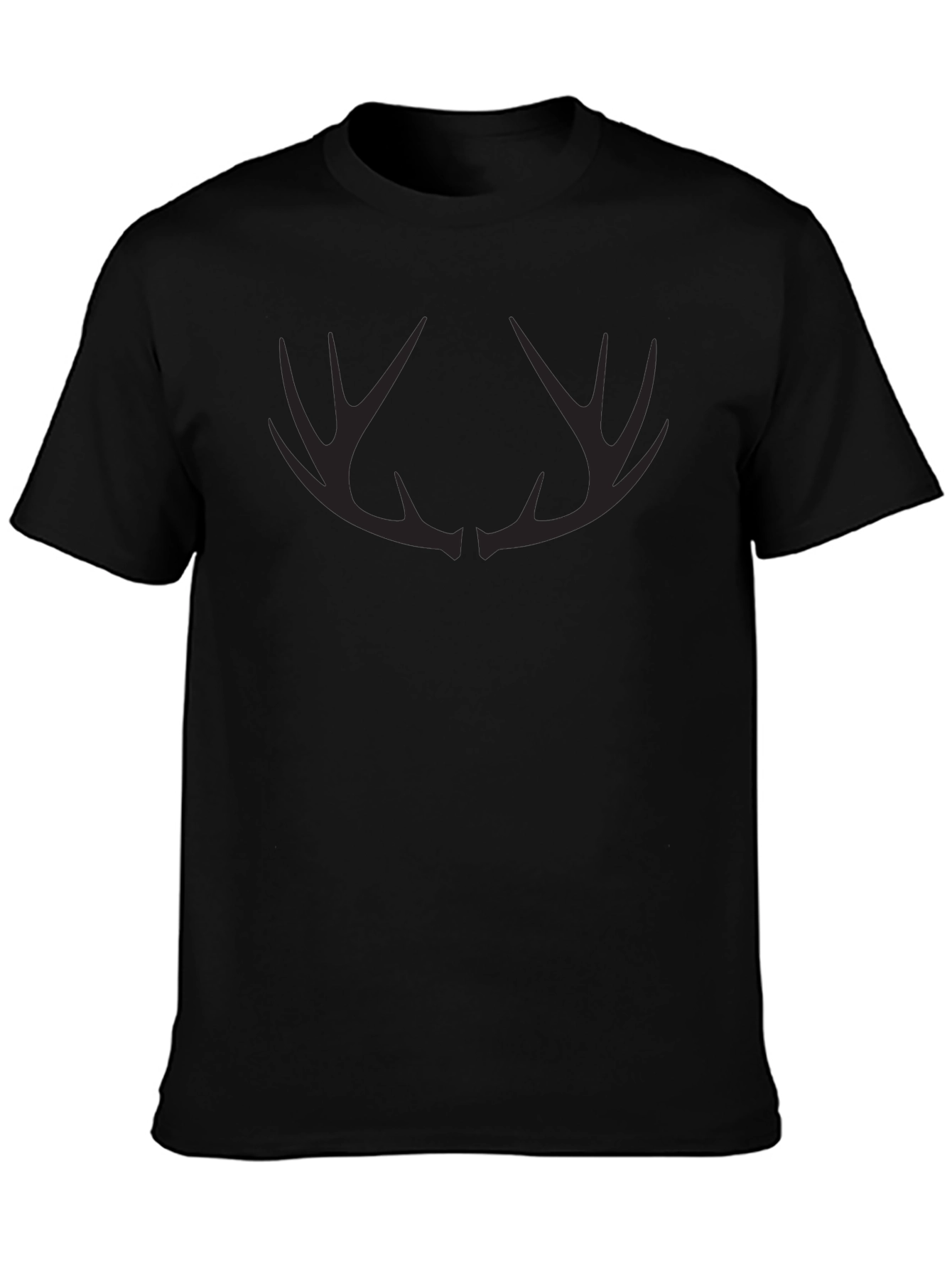 Black Men's Black Antler Graphic Tee - Stylish Casual Wear view 3