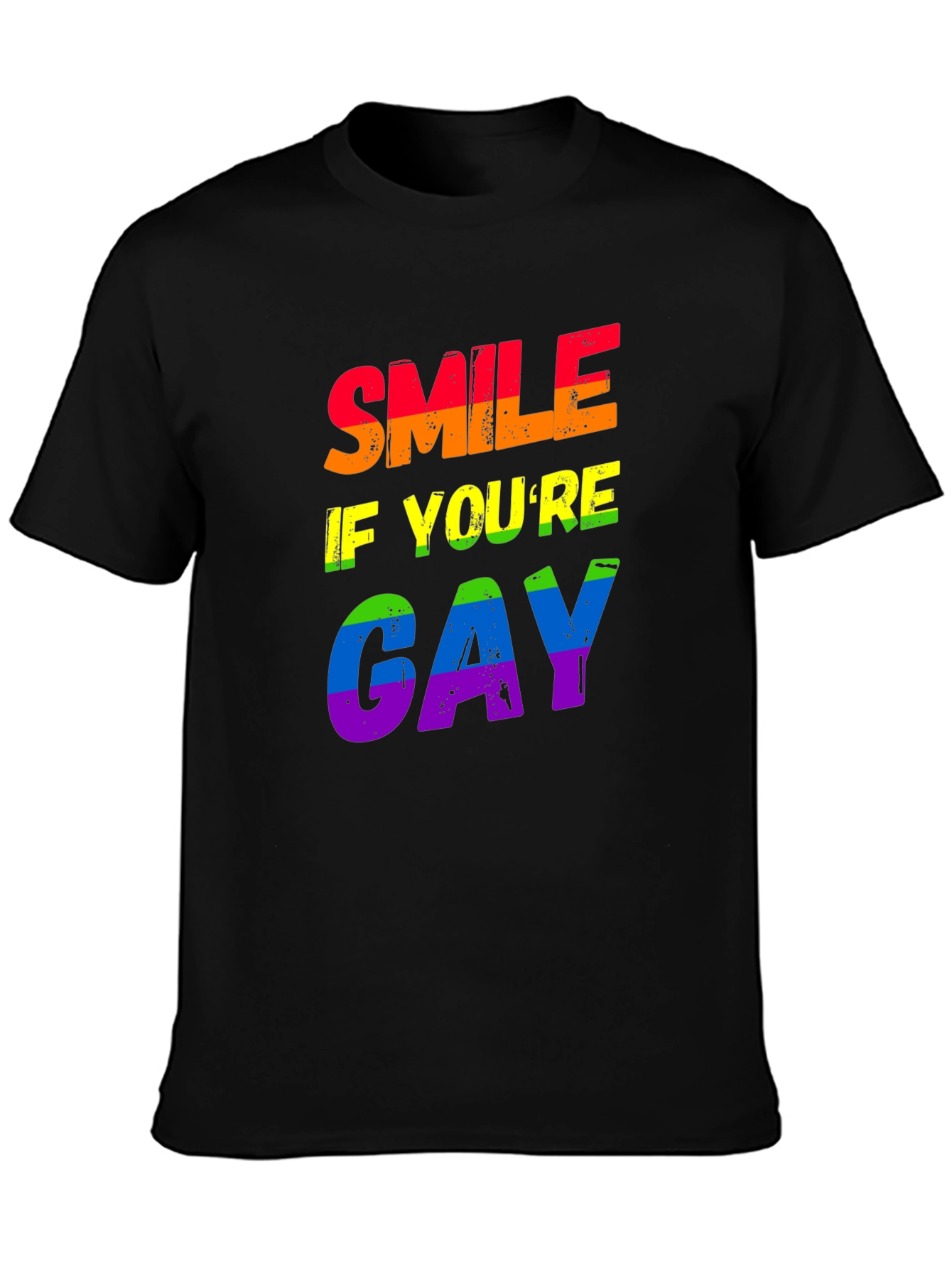 Smile If You're Gay Rainbow Pride T-Shirt - 3