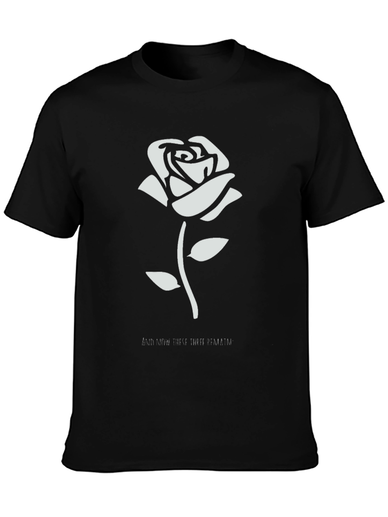 Black Rose Graphic Tee - Men's Black T-Shirt view 3