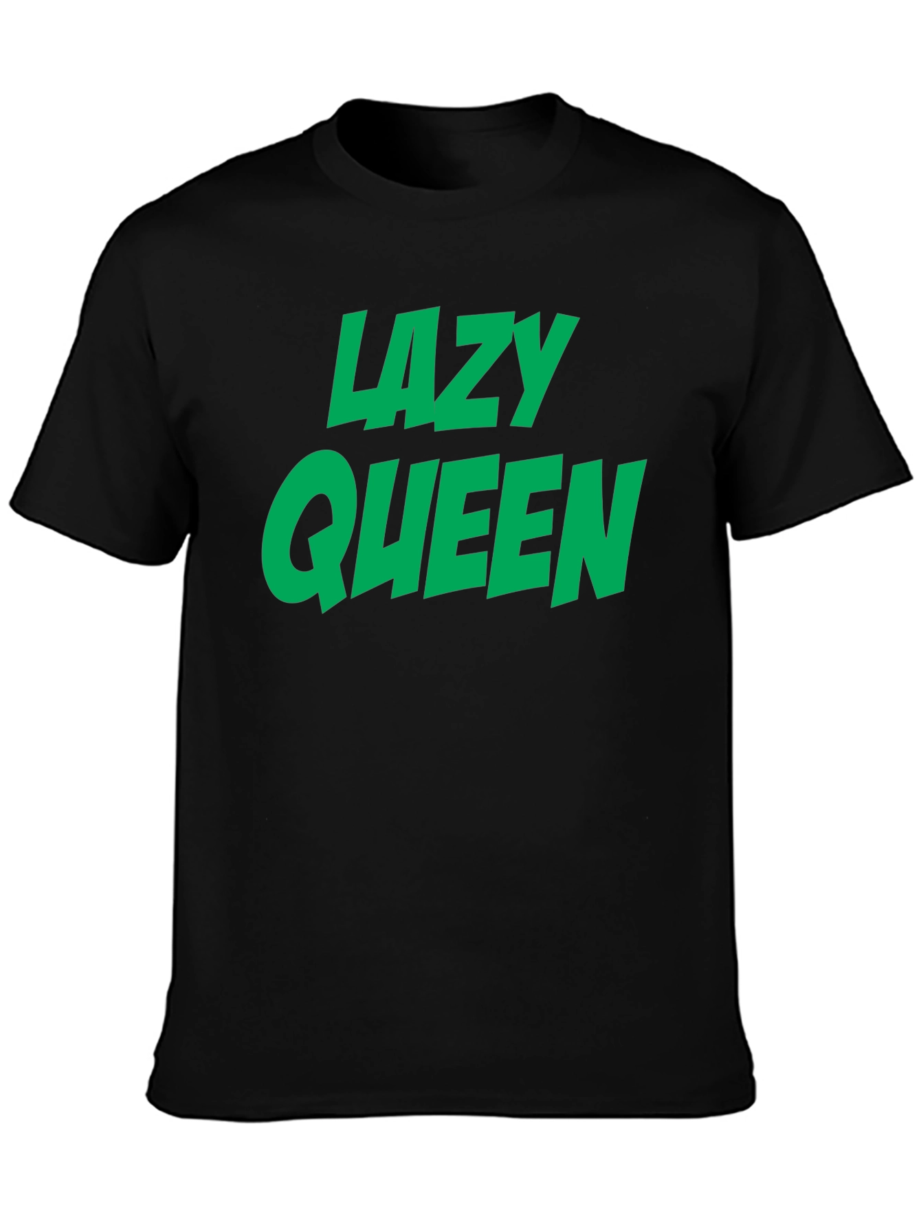 Black Lazy Queen Graphic Tee - Black view 3