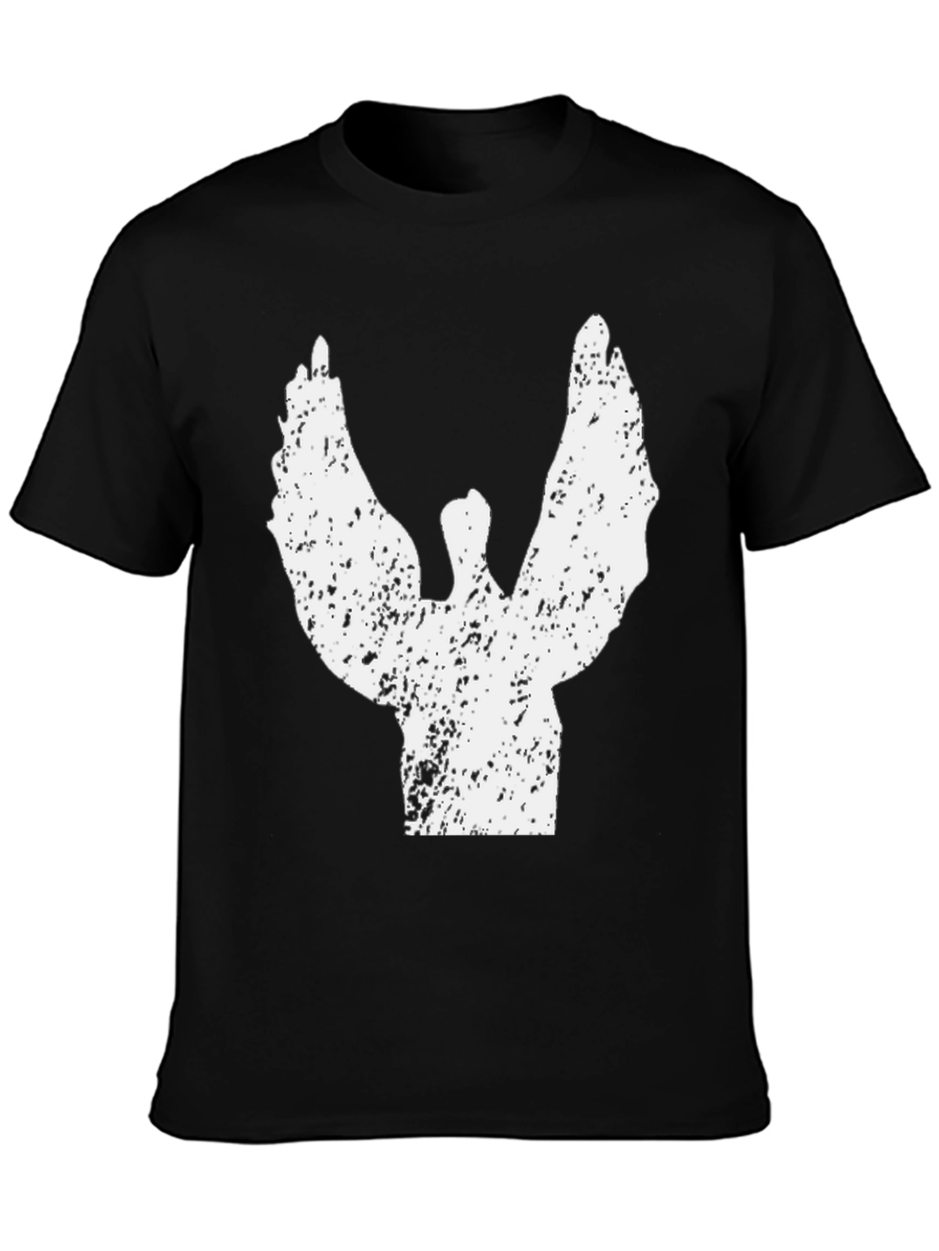 Black Angel Wings Graphic T-Shirt - Stylish Black Tee view 3