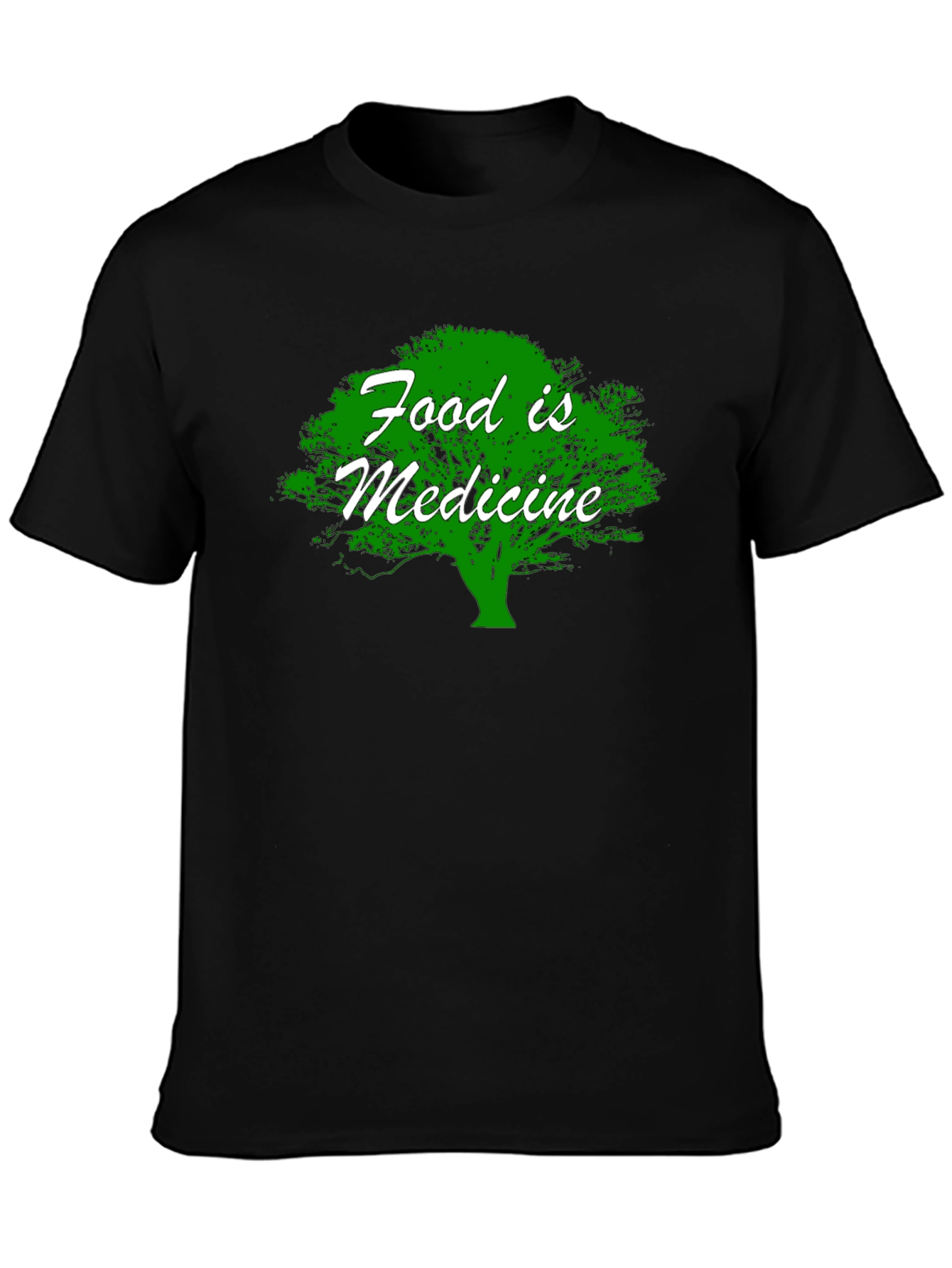 Black Food is Medicine T-Shirt - Organic Health Tee view 3