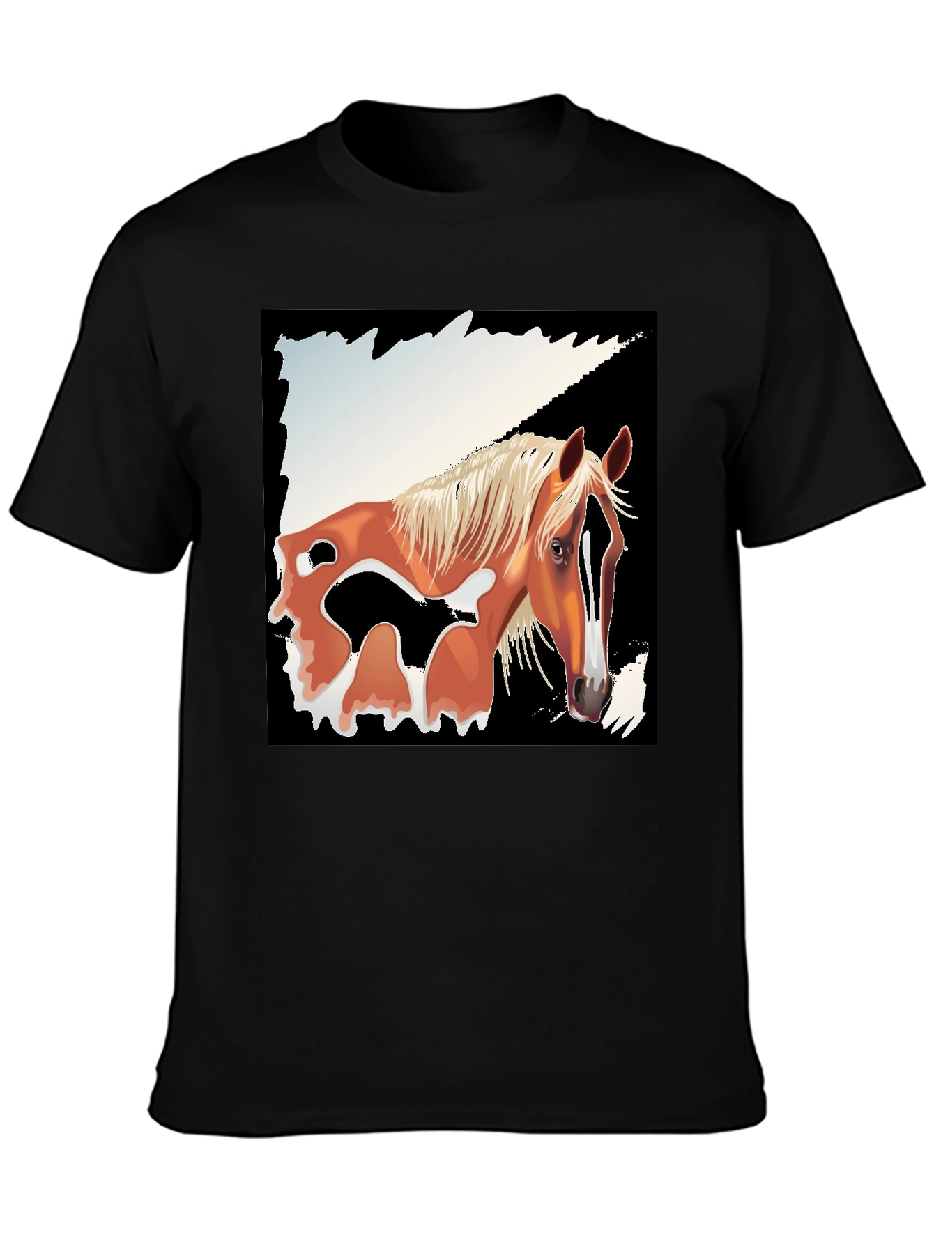 Black Horse Graphic Tee - Men's Black T-Shirt view 3