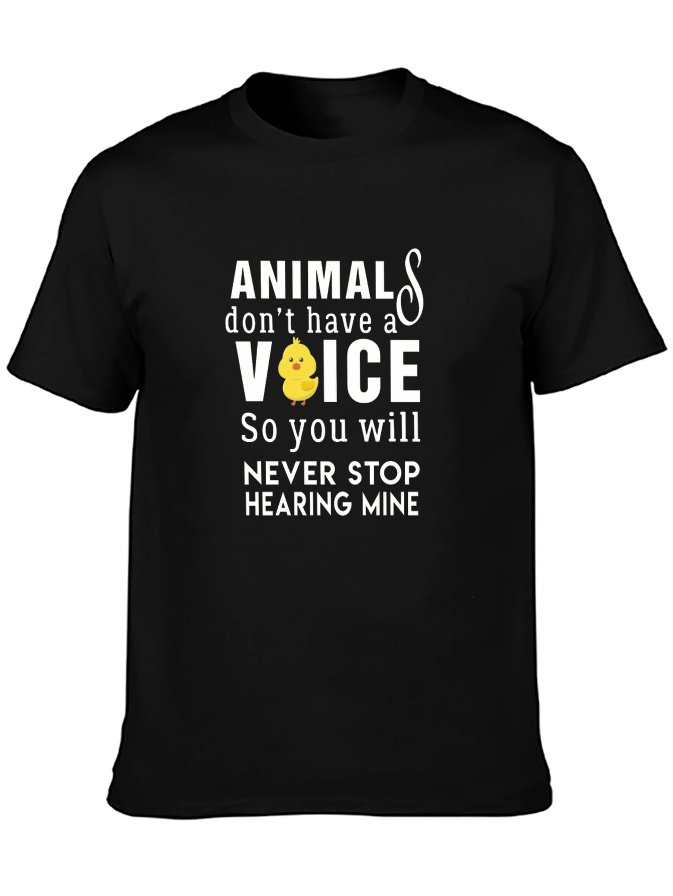 Black Animals Voice T-Shirt, Vegan Activist Tee view 3