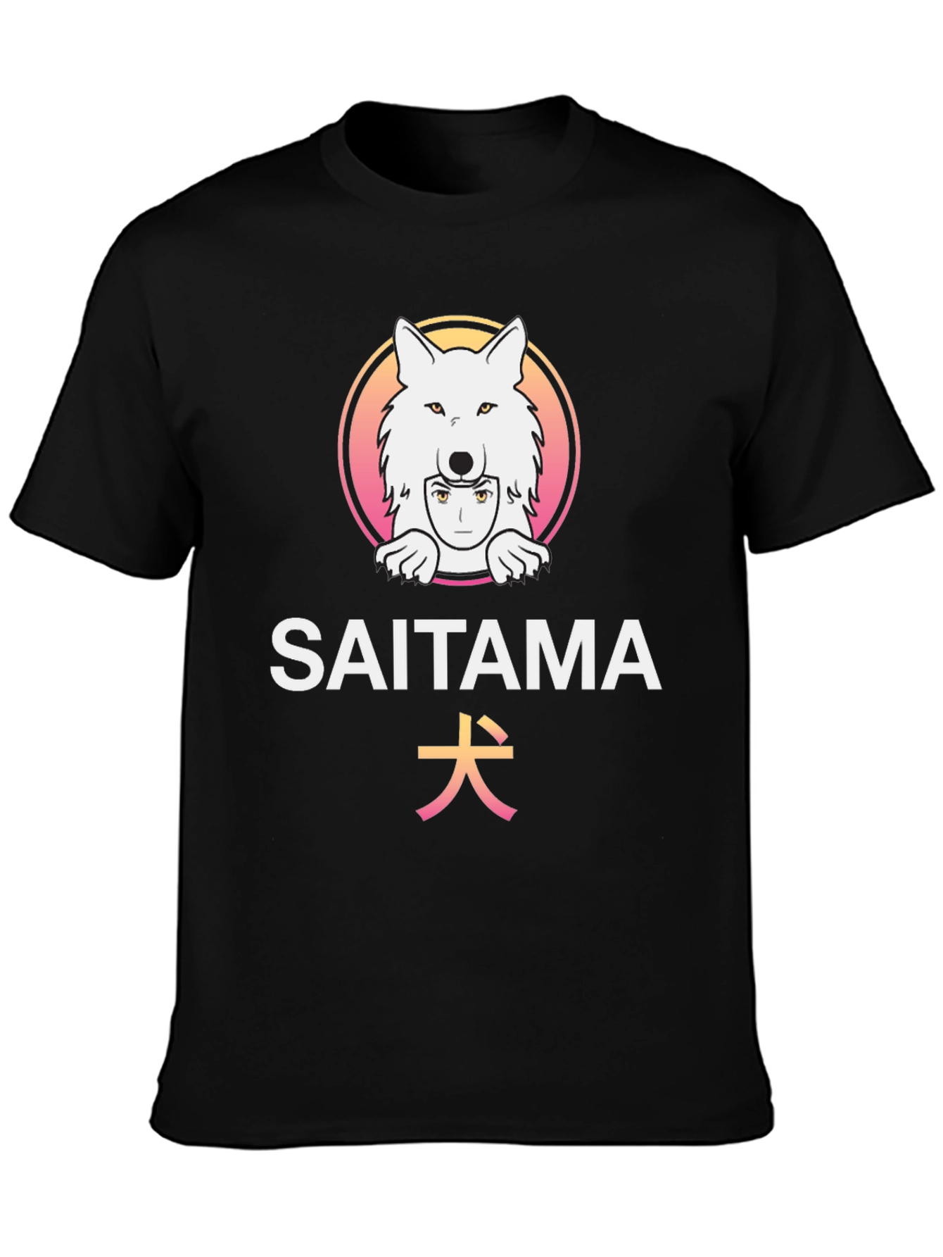 Black Saitama Dog Graphic T-Shirt - Anime Inspired view 3