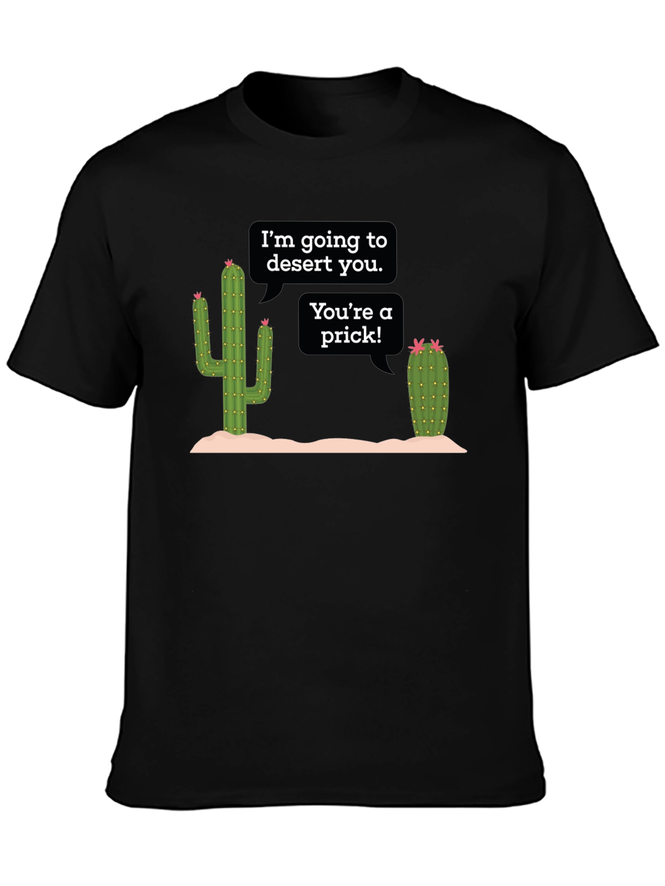 Black Desert You Cactus Graphic T-Shirt view 3