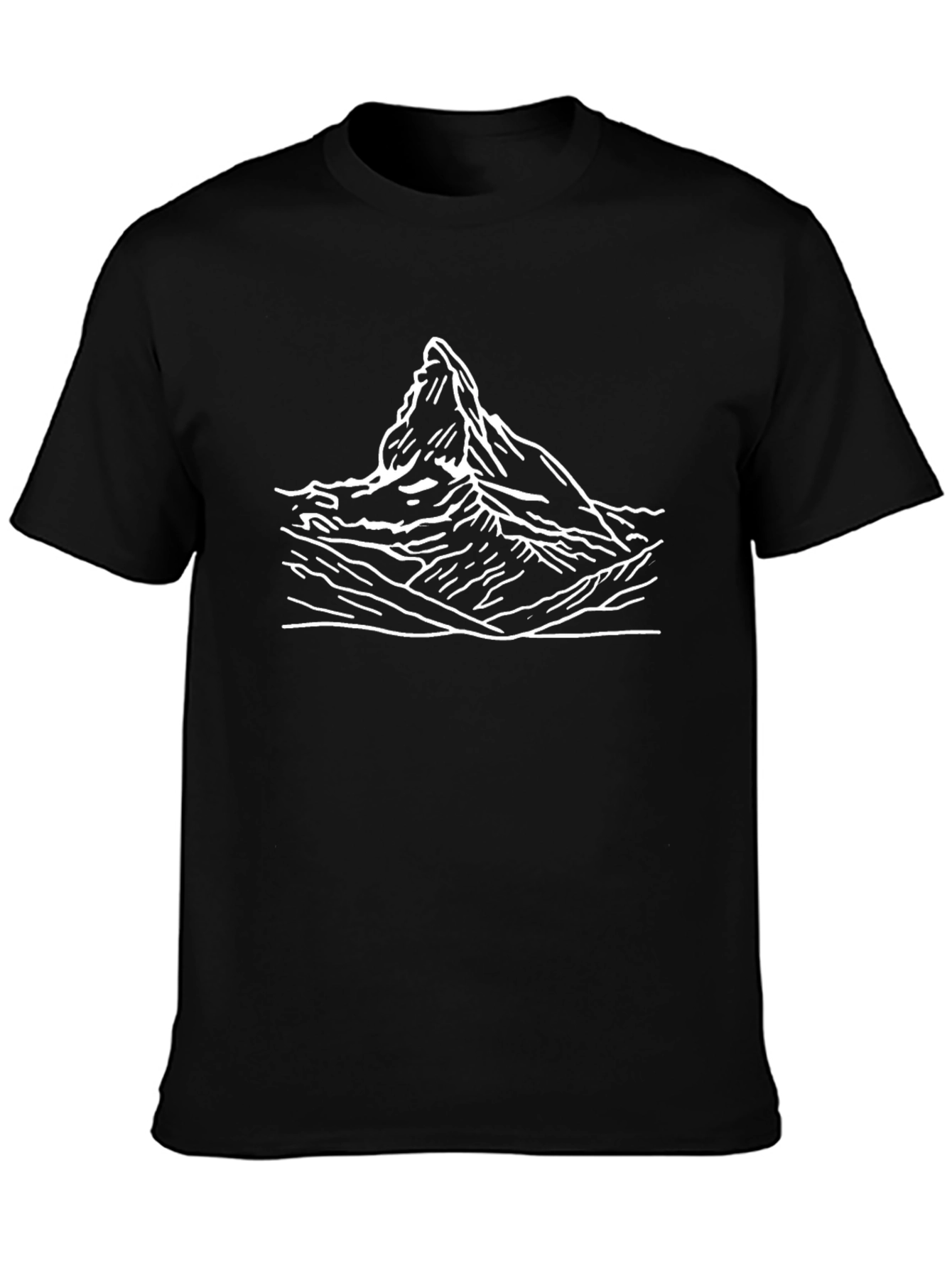 Black Mountain Peak Graphic Tee - Black Cotton view 3