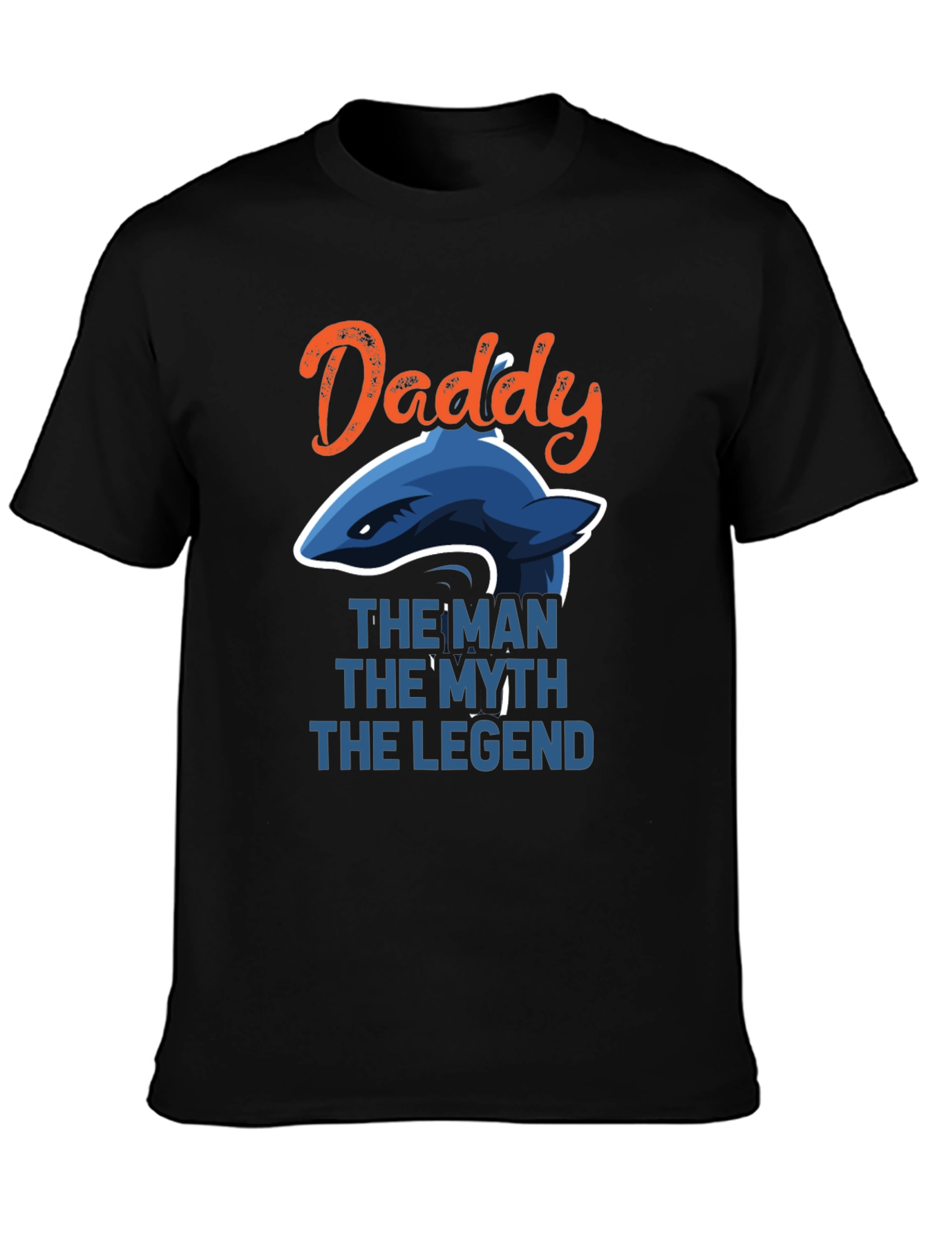Black Daddy Shark Graphic T-Shirt view 3