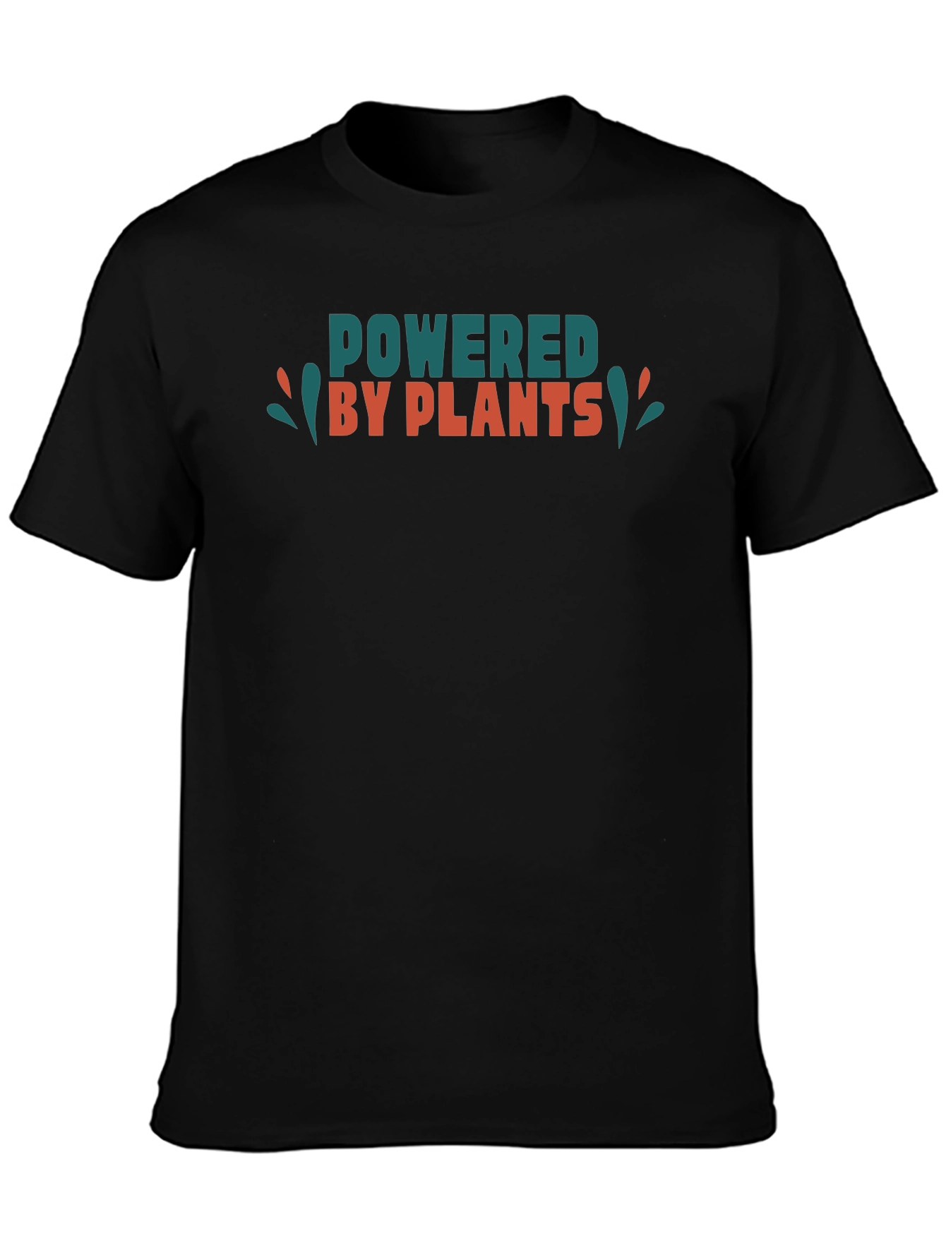 Black Powered by Plants Graphic T-Shirt - Black view 3
