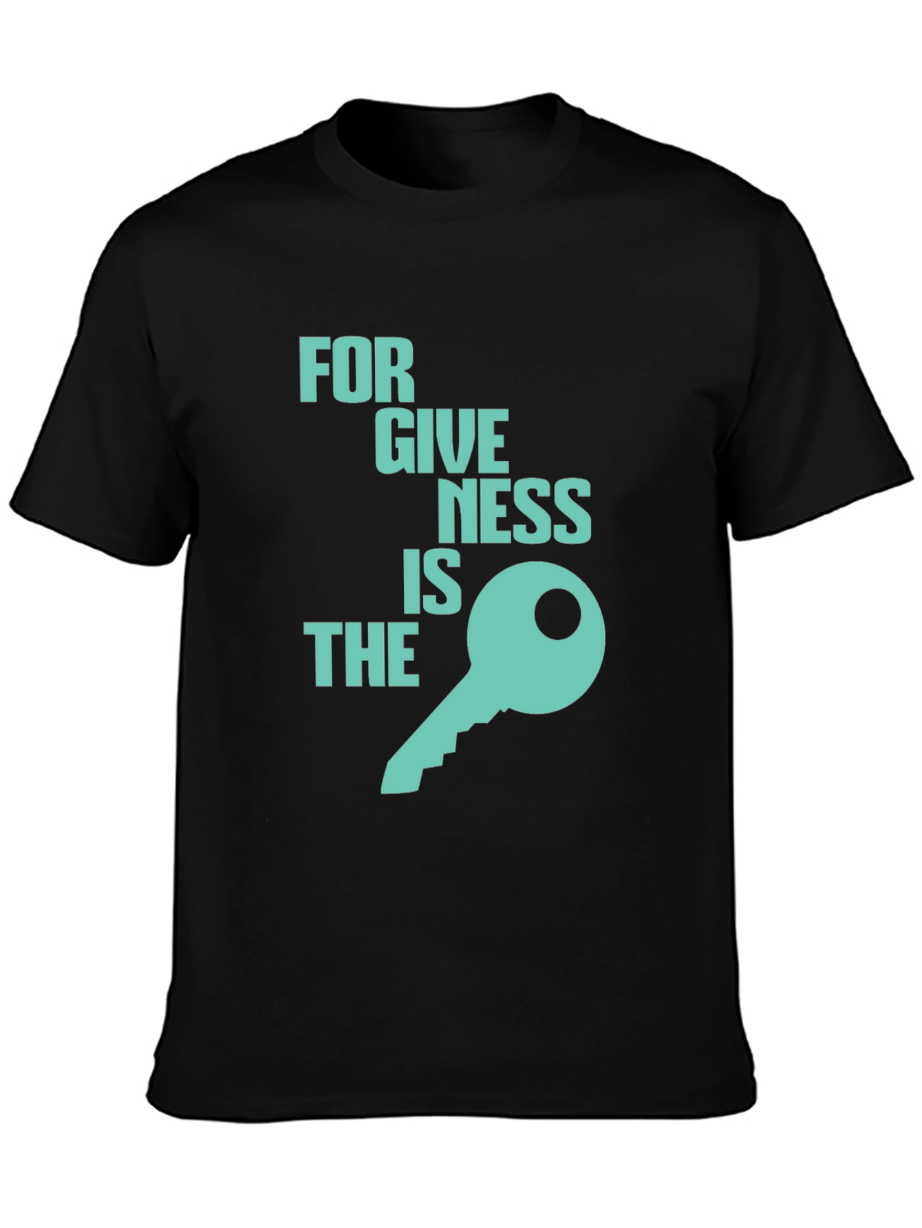 Black Forgiveness is Key Graphic T-Shirt view 3