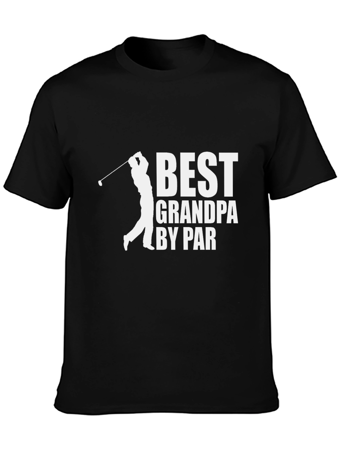 Black Best Grandpa By Par Golf T-Shirt view 3