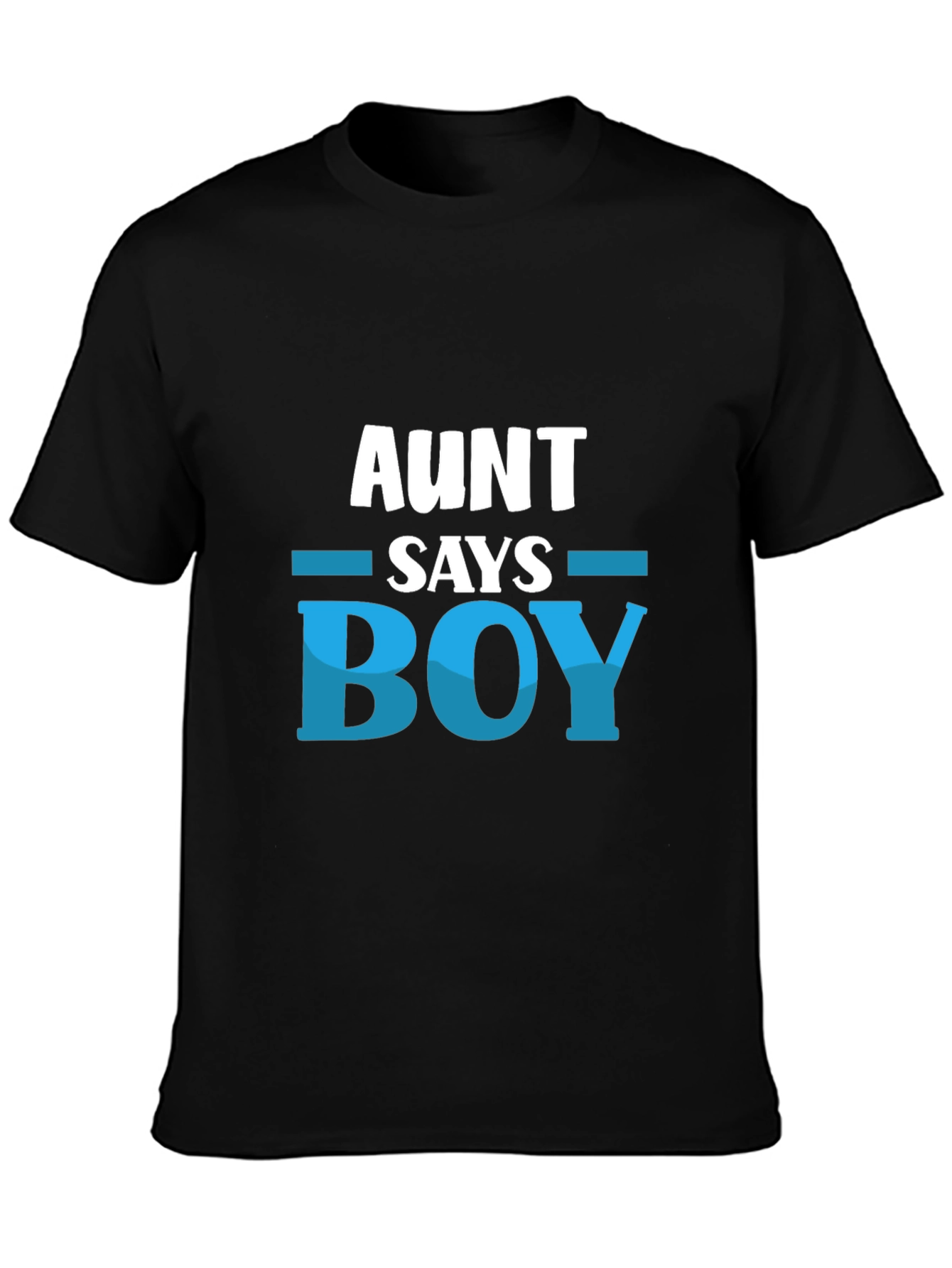 Black Aunt Says Boy T-Shirt - Baby Shower Gift view 3