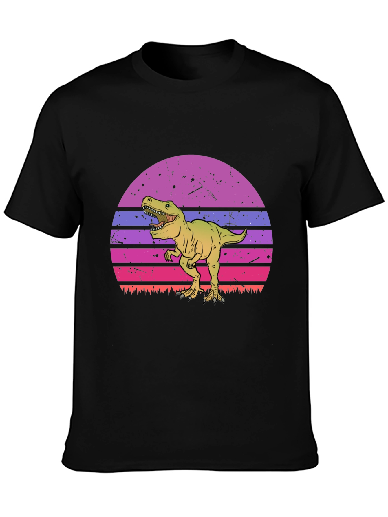 Black Retro Dinosaur T-Shirt view 3