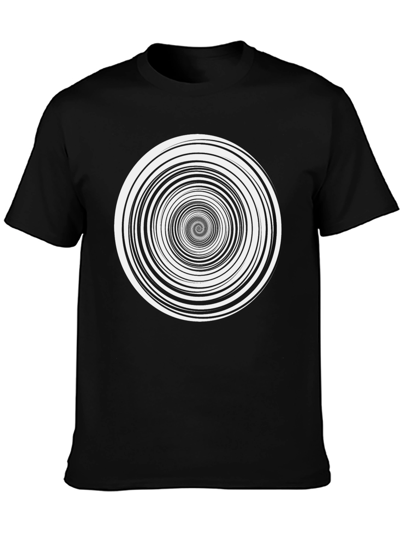 Black Hypnotic Swirl T-Shirt - Classic Black view 3